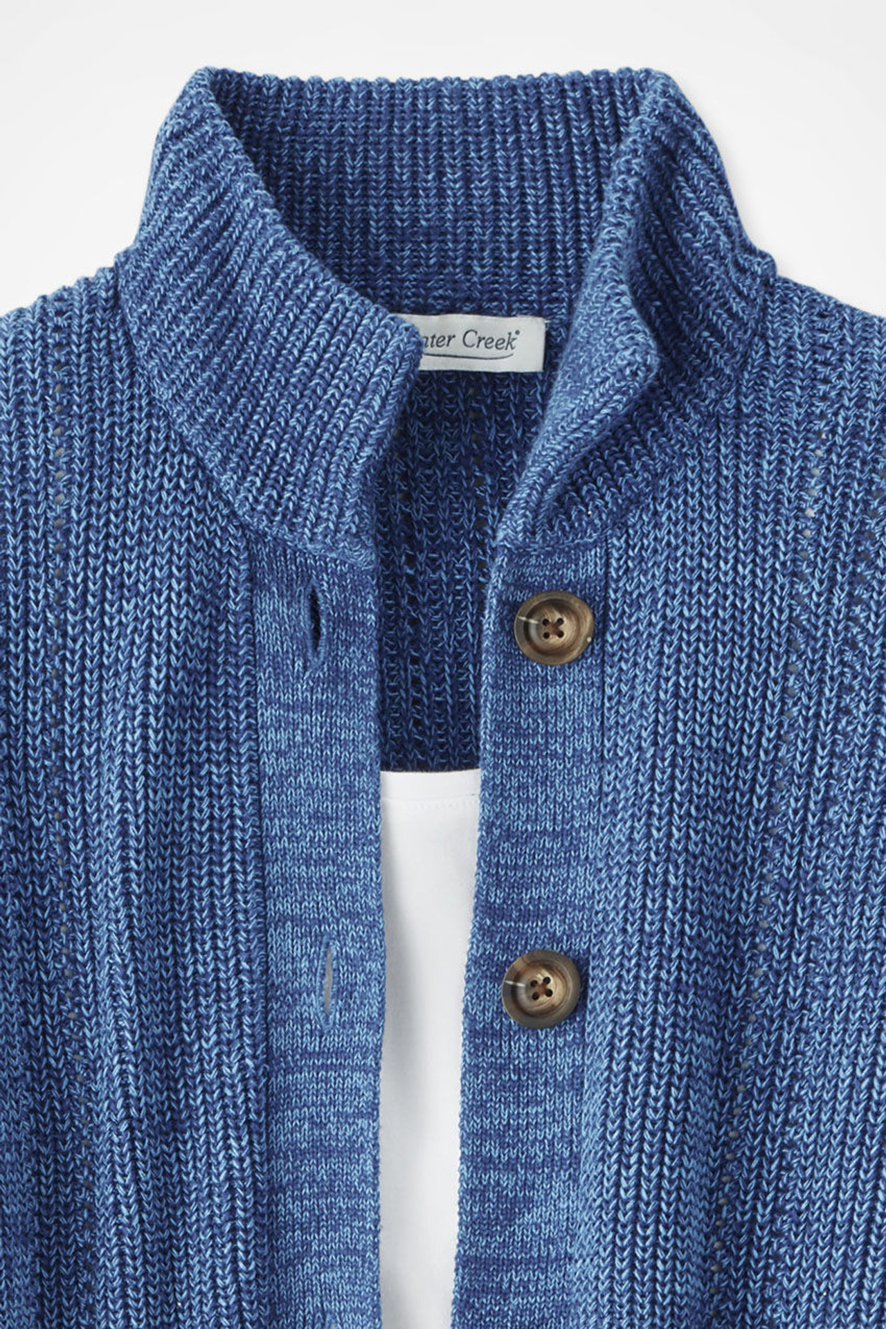 Shaker Detail Button Cardigan