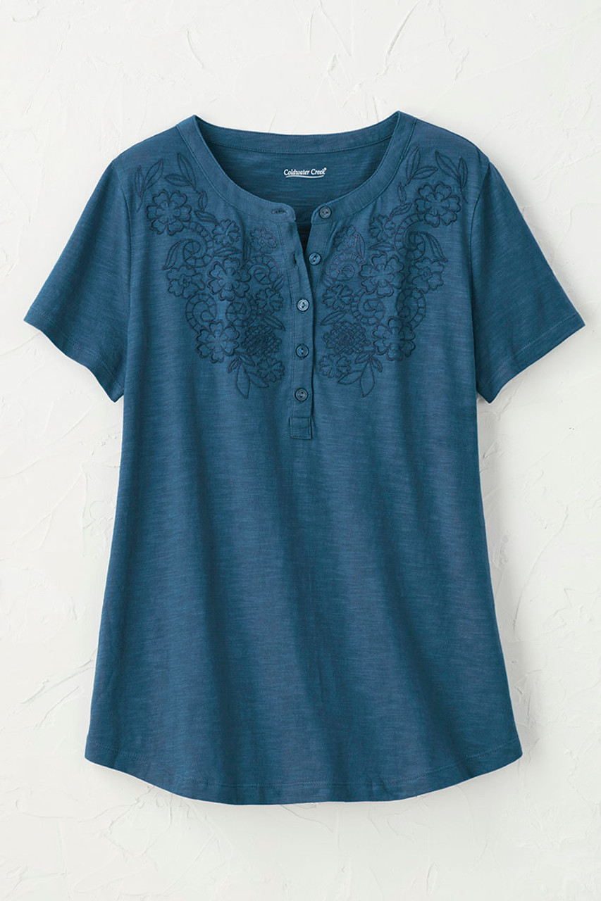 Open Mind Eyelet Henley