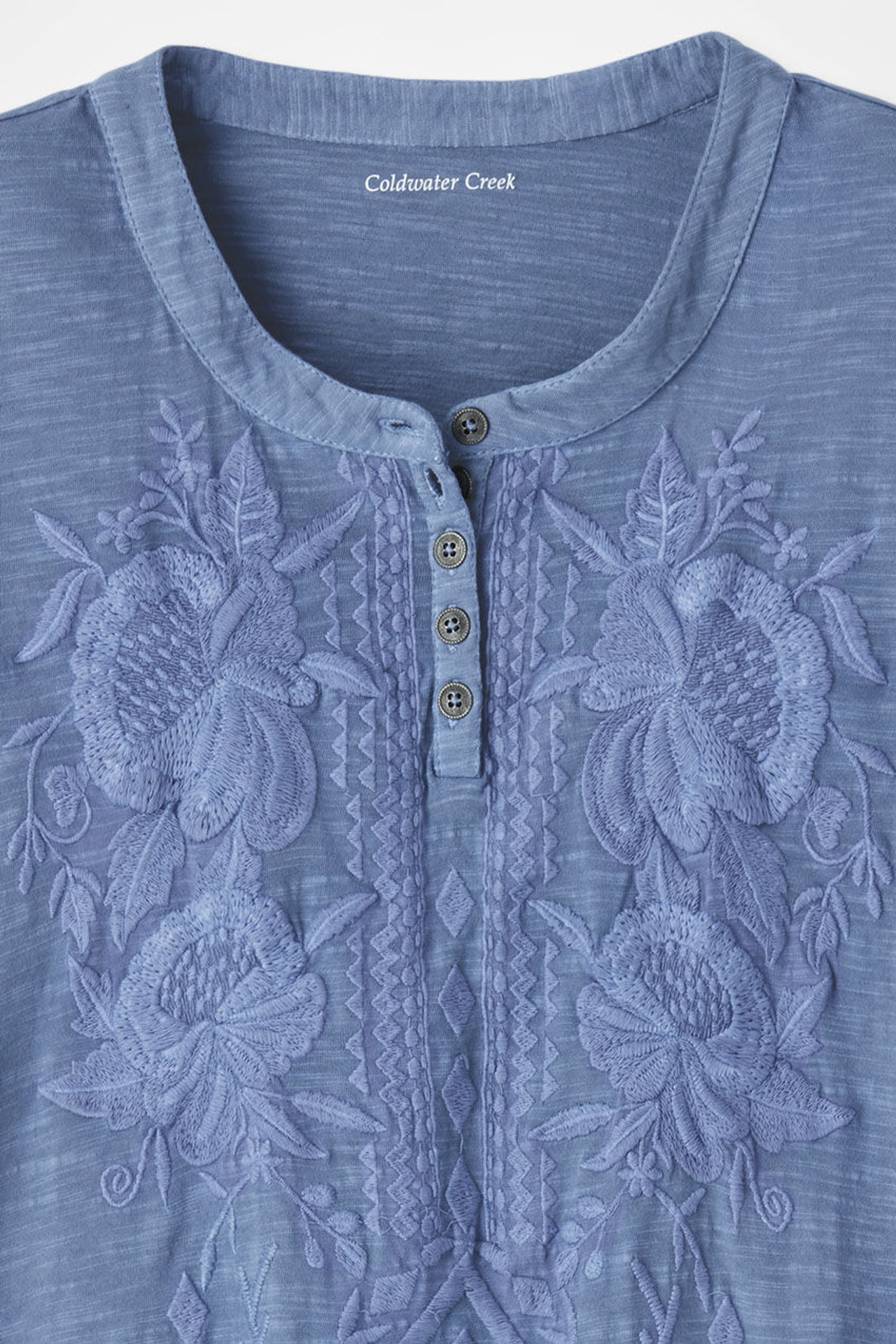 Tonal Embroidered Swing Tee