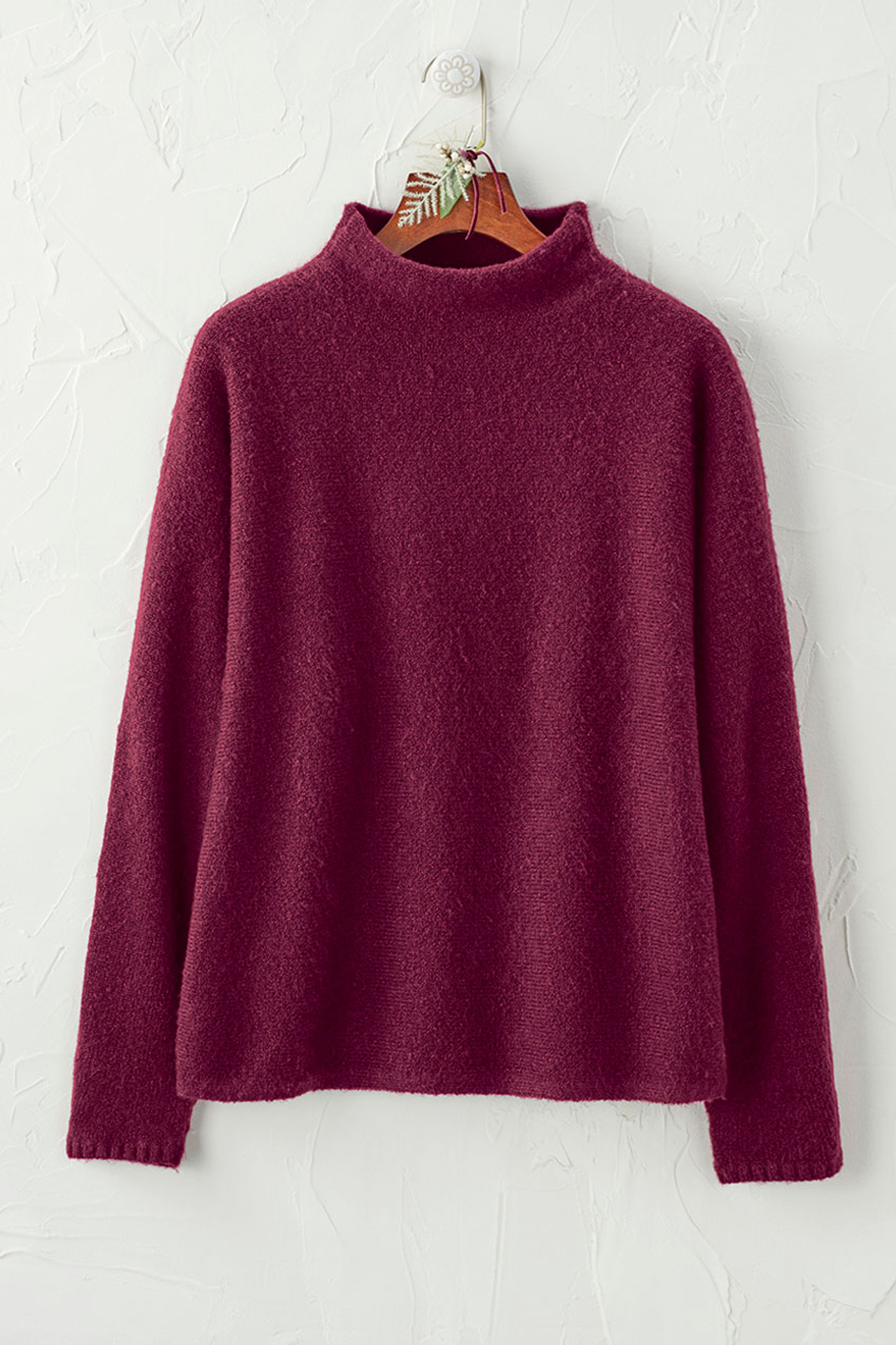 Dolman Sleeve Mockneck Sweater