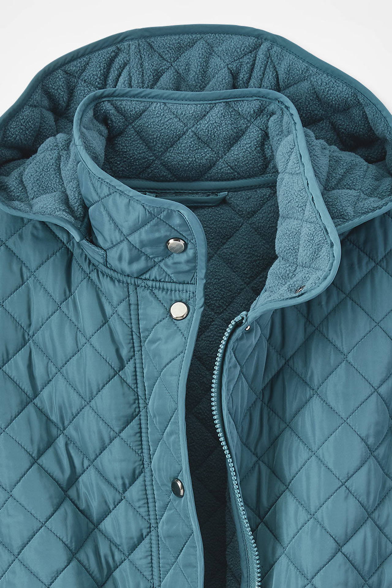 Hooded Quilted Long Car Coat