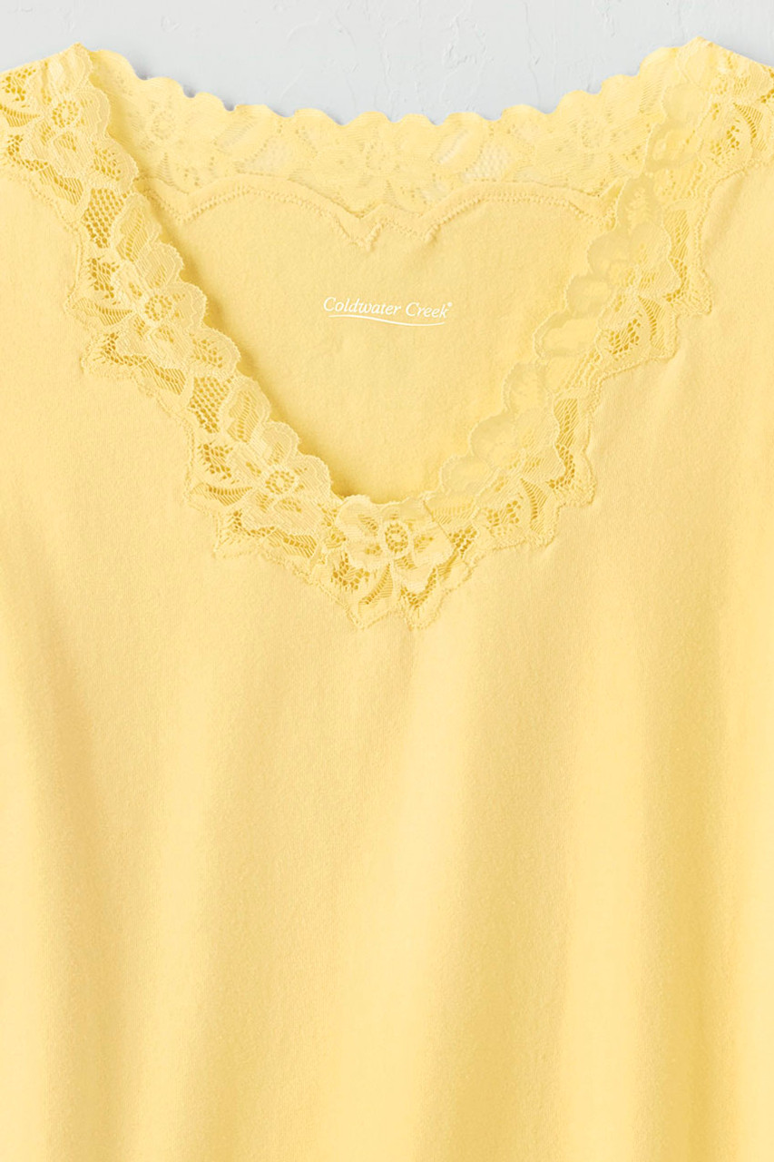 Longer Length Double Lace Tank