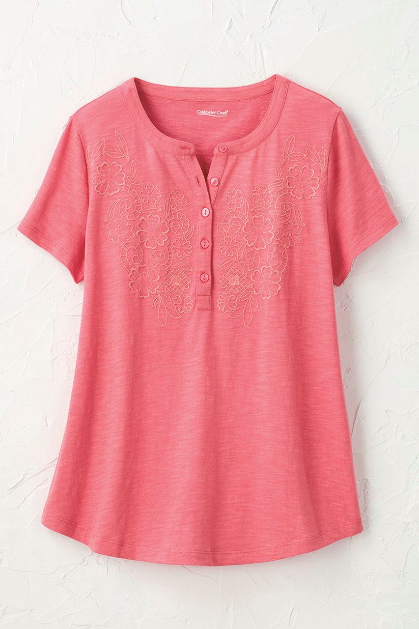 Open Mind Eyelet Henley