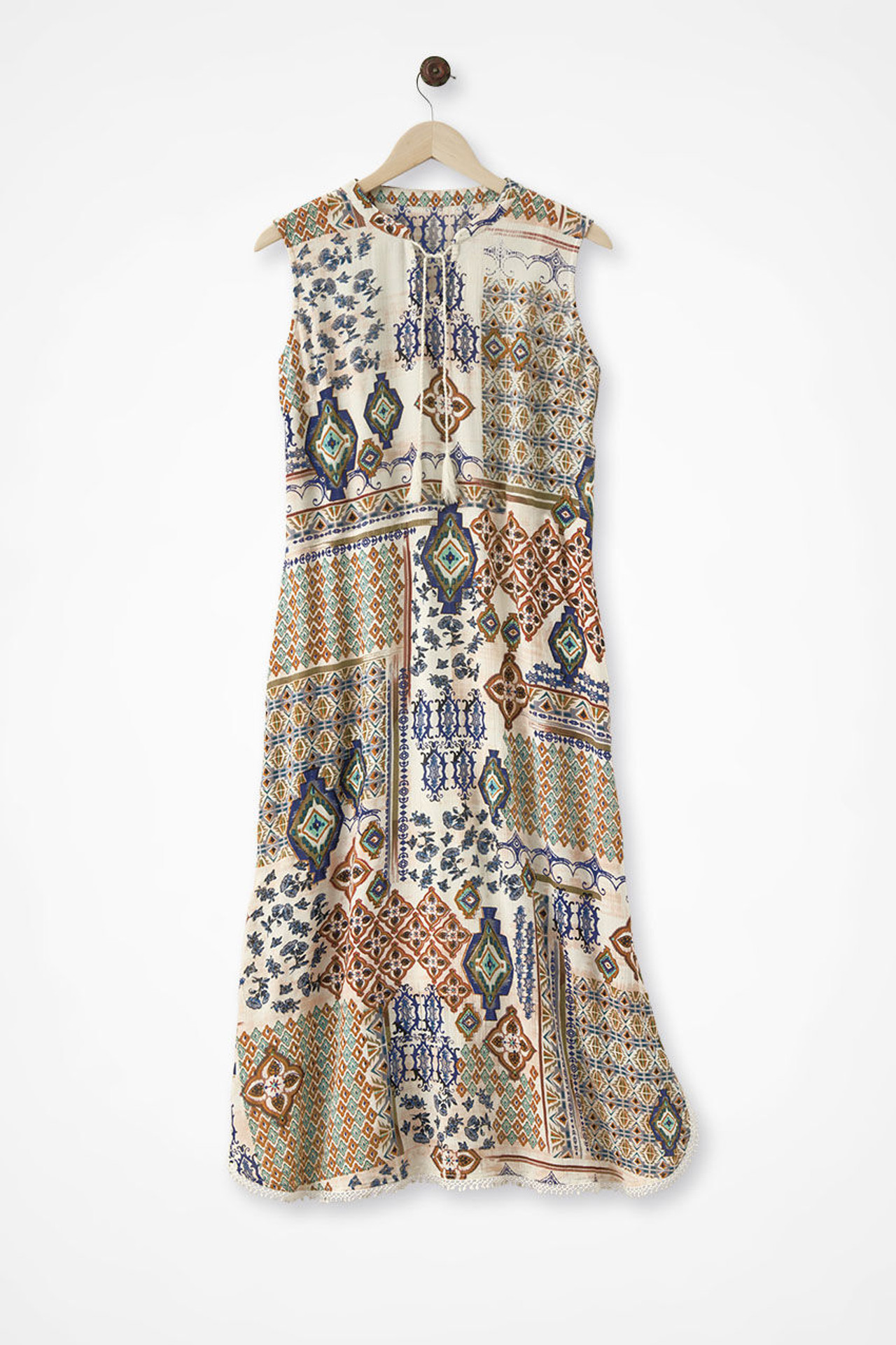 Patchwork Journeys Border Print Dress