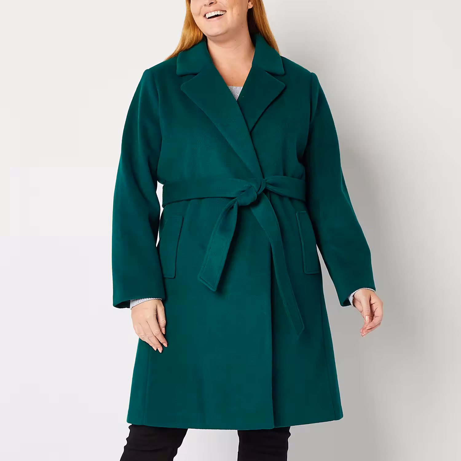 Liz Claiborne Midweight Trench Coat-Plus