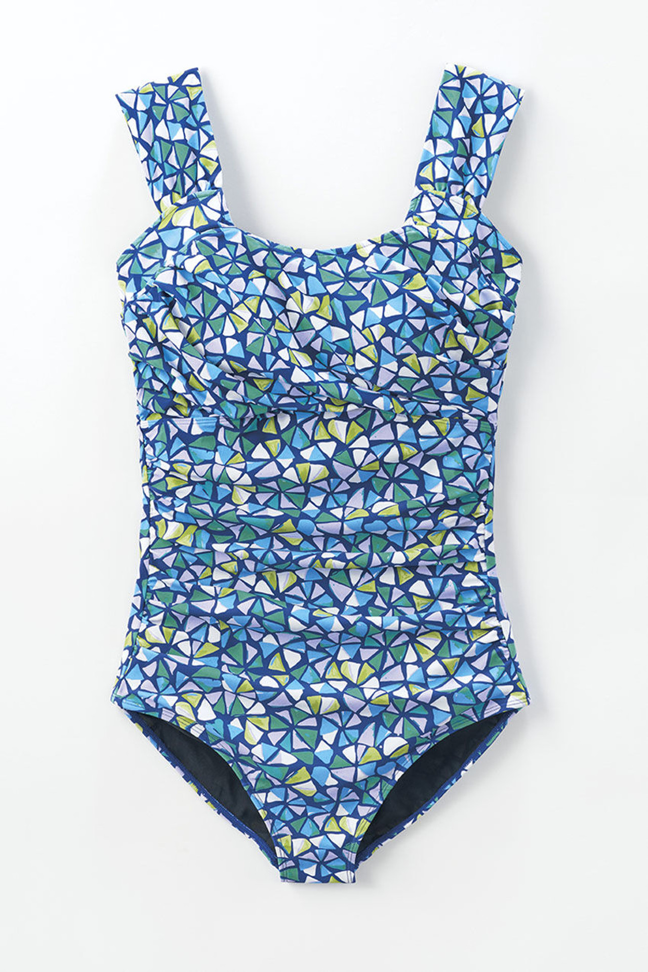 ShapeMe? Mosaic Ruched Bathing Suit