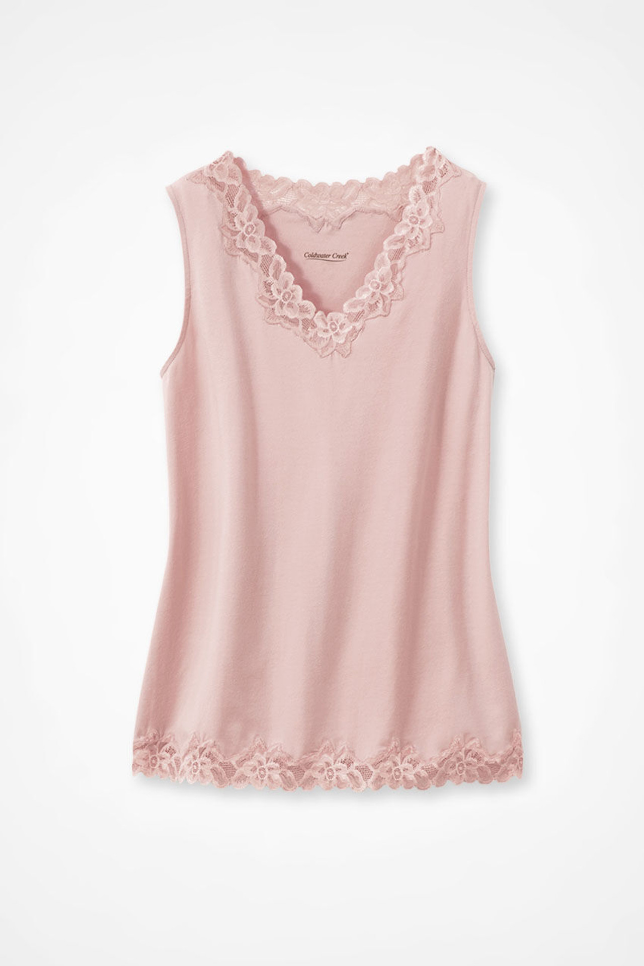 Longer Length Double Lace Tank