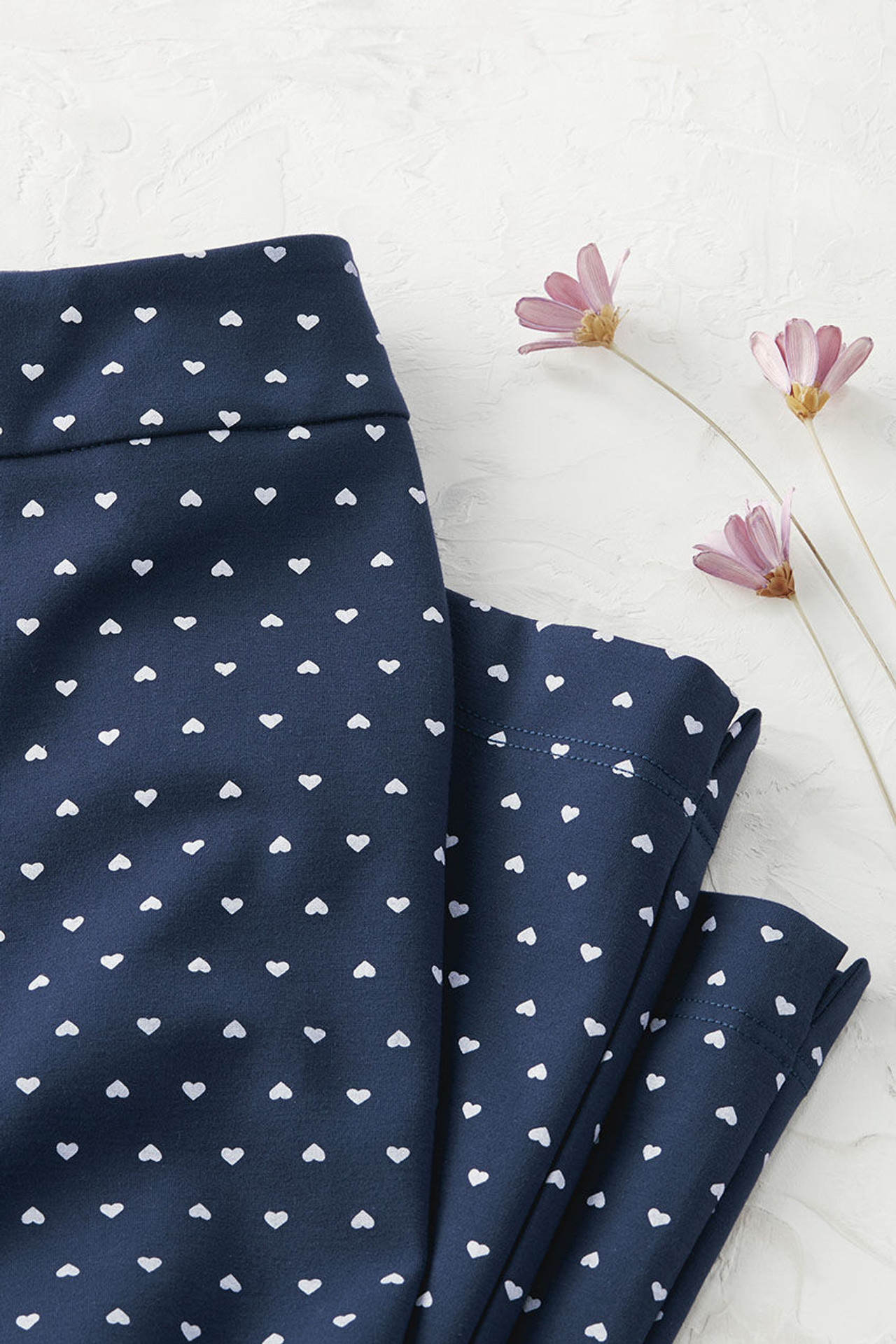 Anywear Heart Print Ponte Ankle Pants