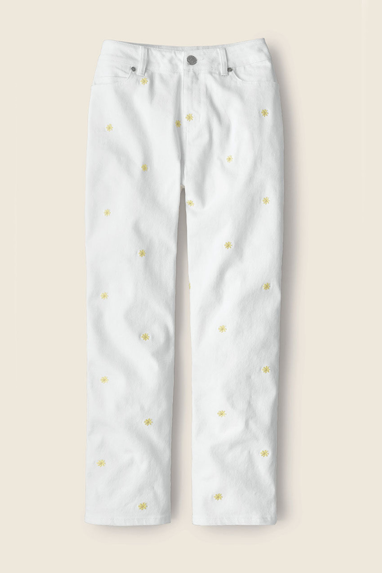 The Creek Embroidered Cropped Jeans