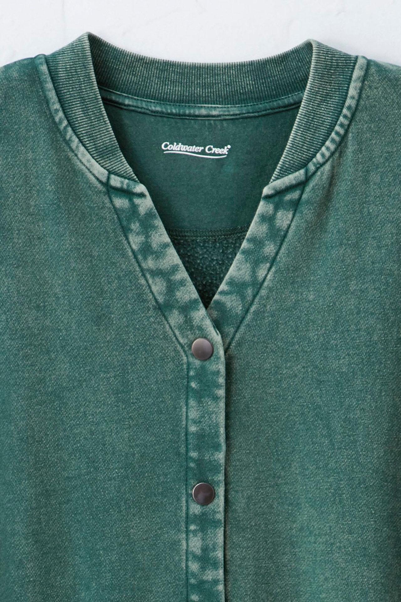Short-Sleeve Colorwash Fleece Lounger