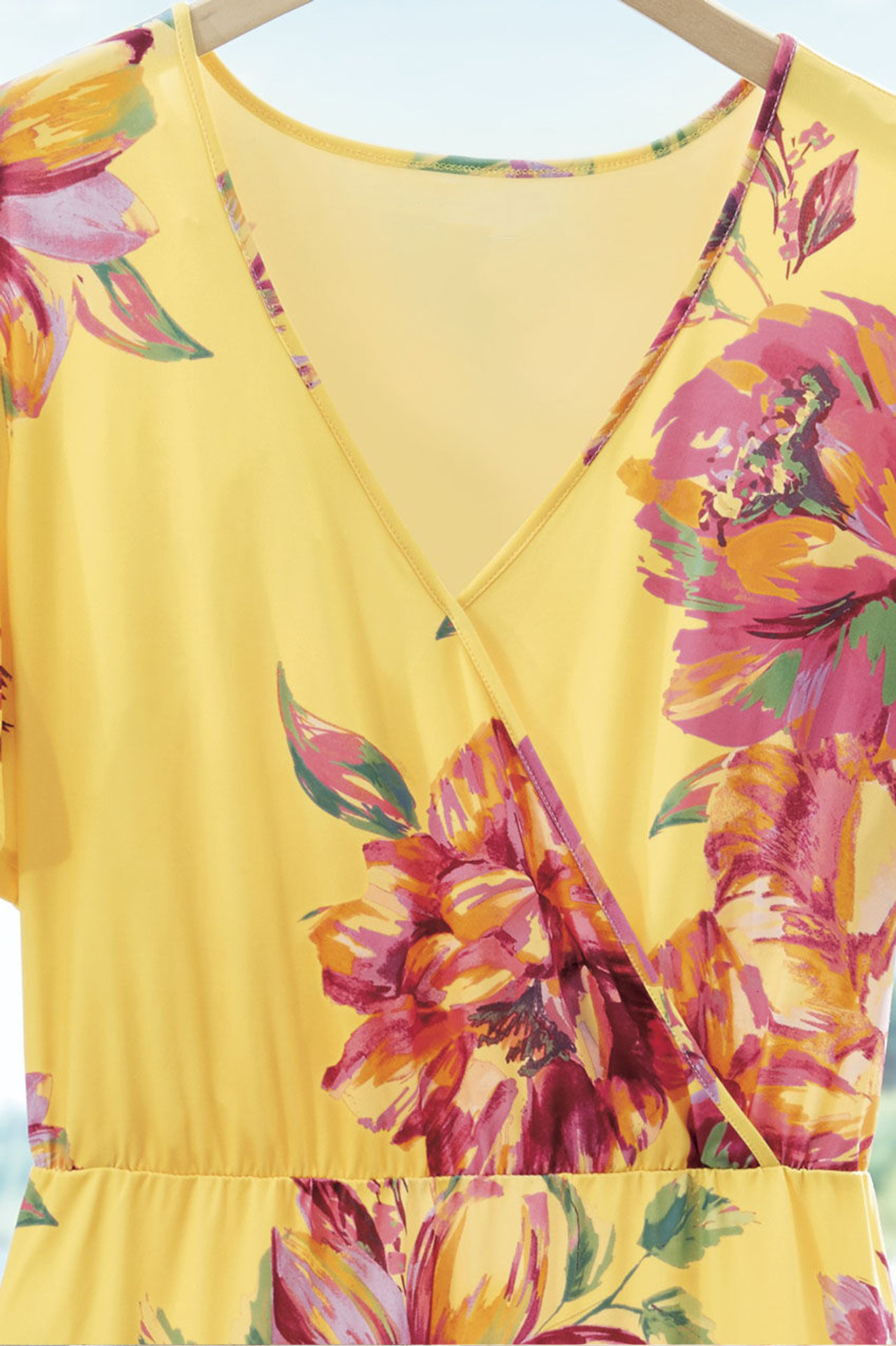 Floral Splash Knit Dress