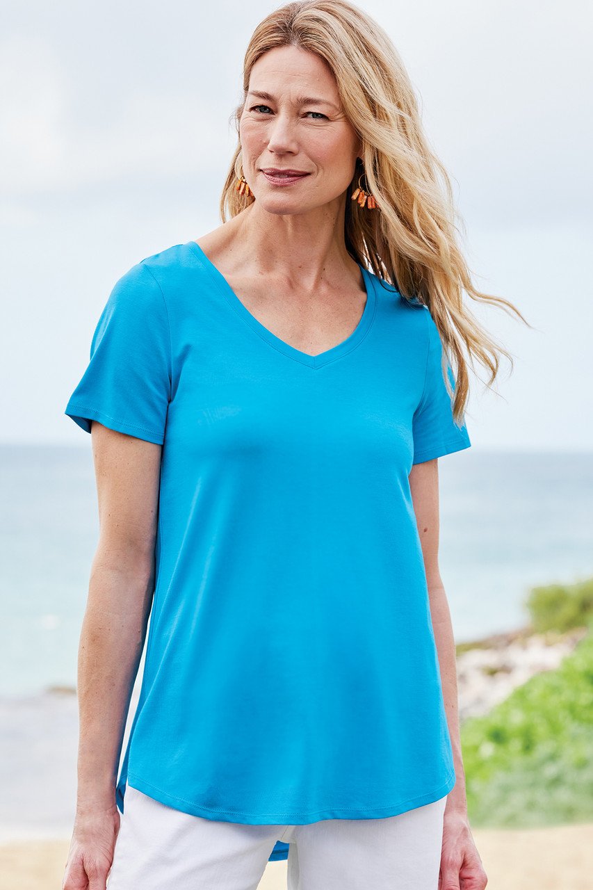 SoftEssential™ Supima® Isabel Short Sleeve Tunic