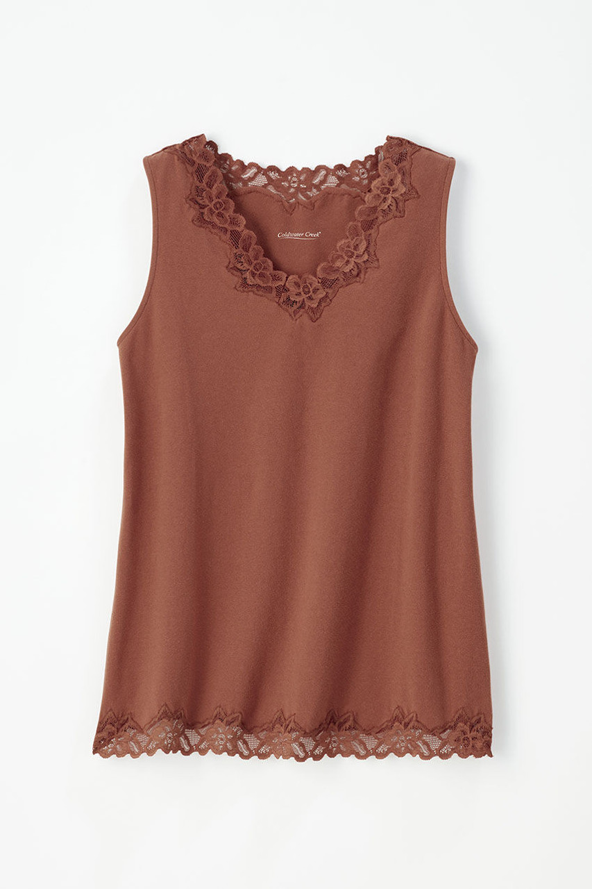 Longer Length Double Lace Tank