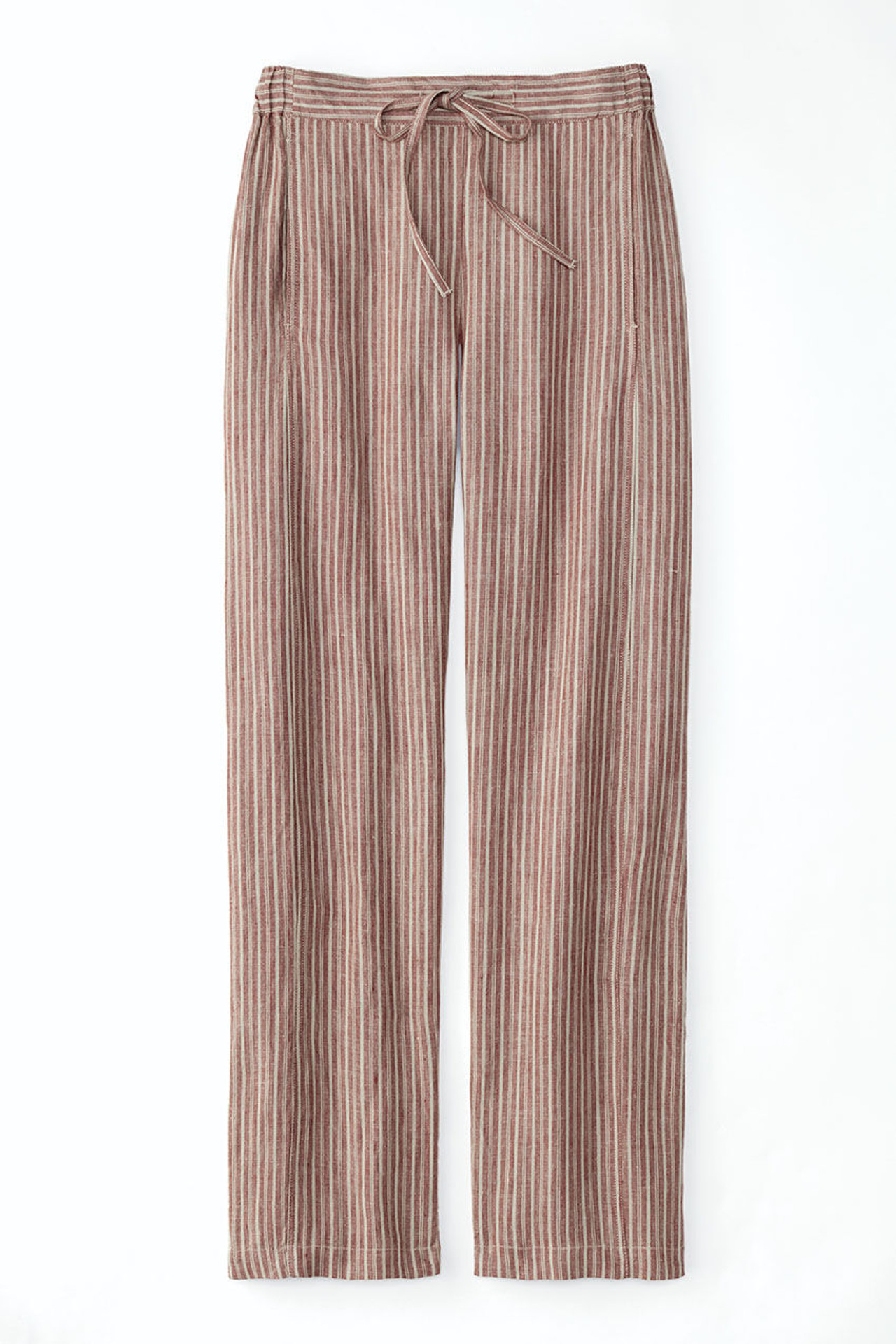 Harmony Stripes Linen Ankle Pant
