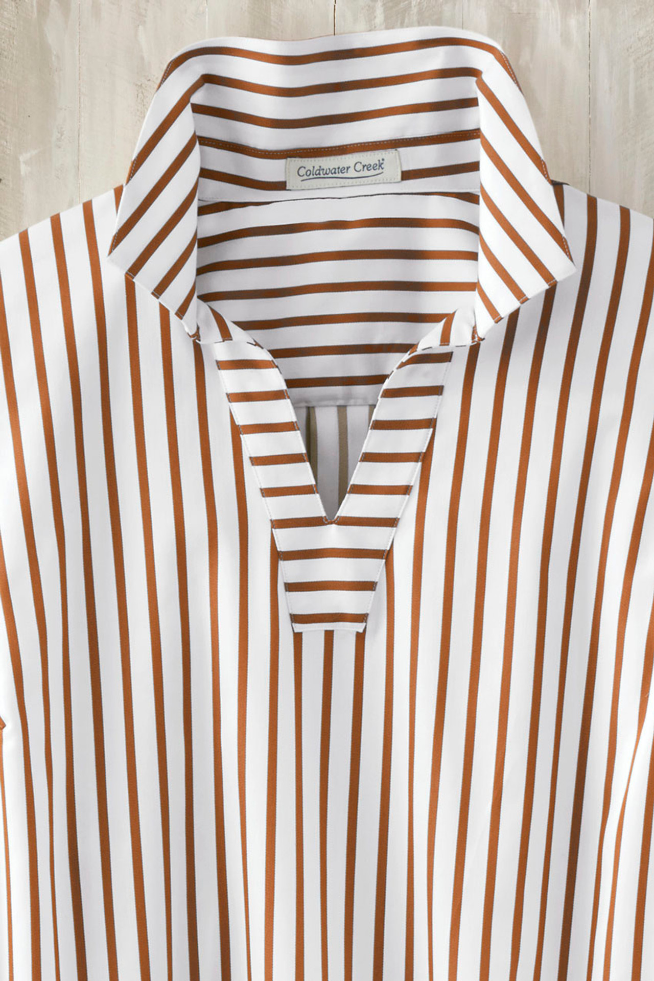 Luxe Touch Simply Striped No-Iron Tunic
