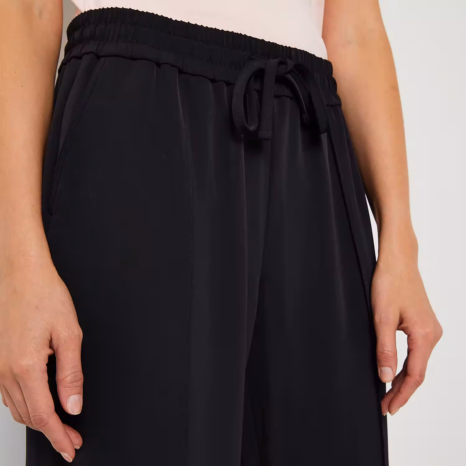 Liz Claiborne Womens Mid Rise Straight Drawstring Pants