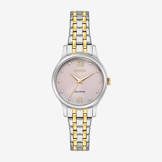Citizen Classic Womens Two Tone Stainless Steel Bracelet Watch Em0897-51x