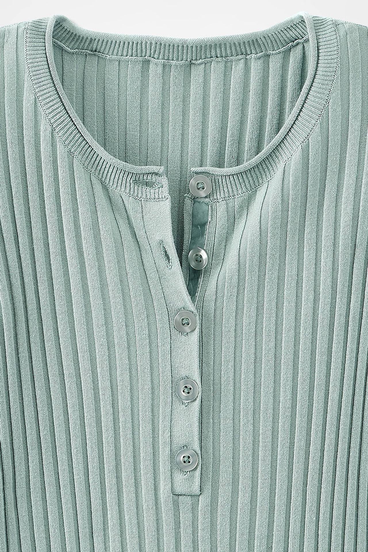 Ribbed Henley Sweater