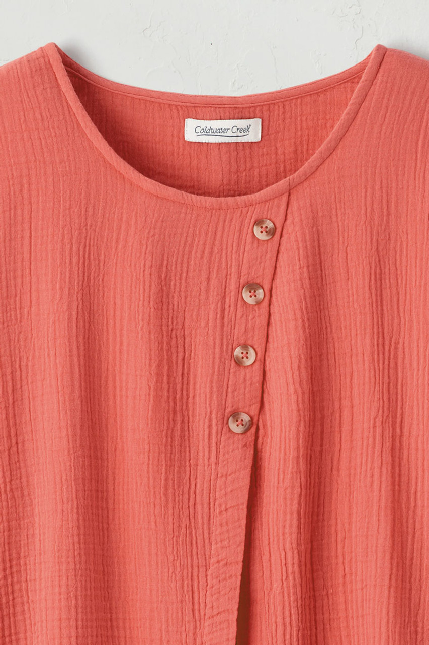 Light as Air Gauze Pullover Tunic Top