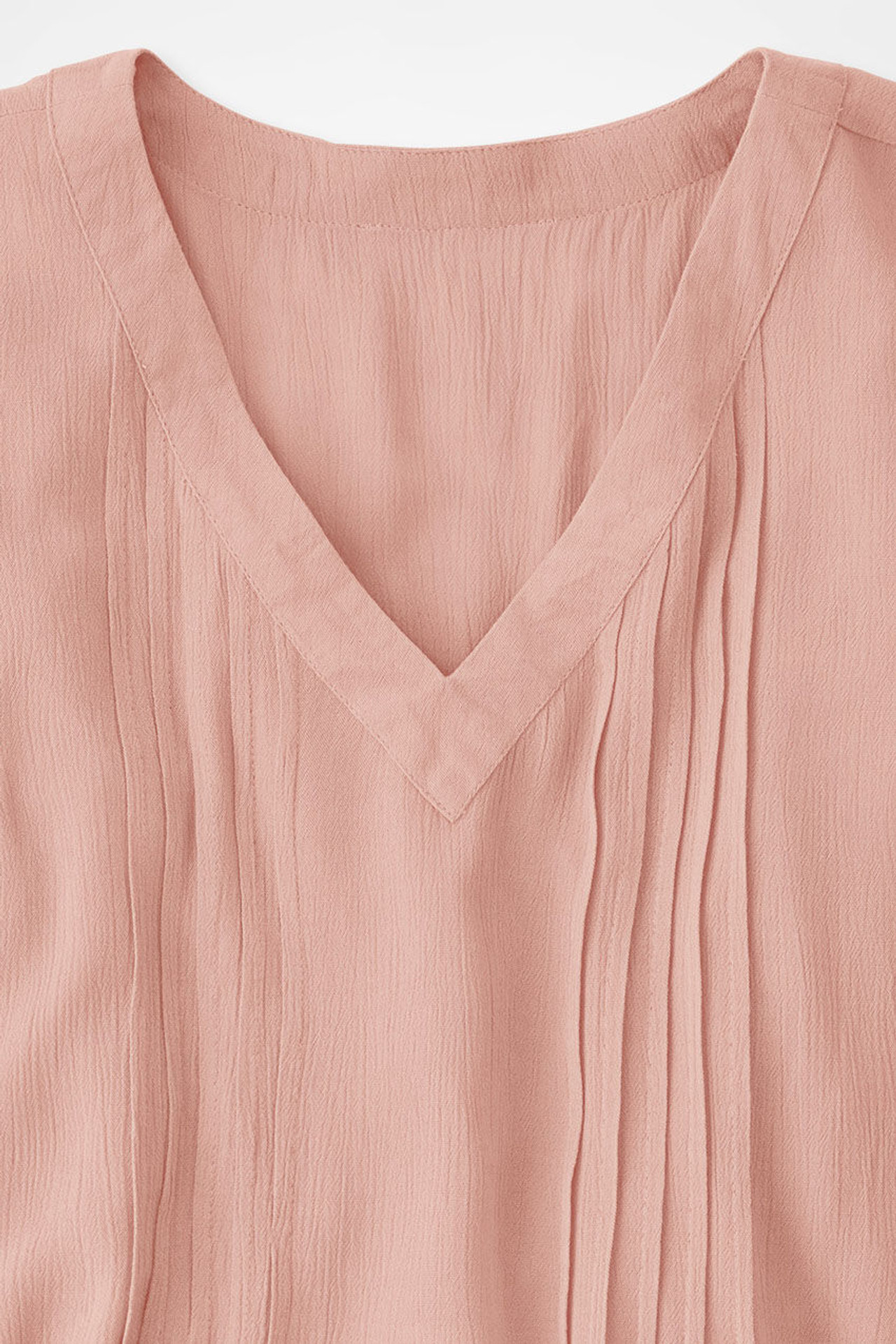 Solstice Tuck-and-Release Cap-Sleeve Blouse