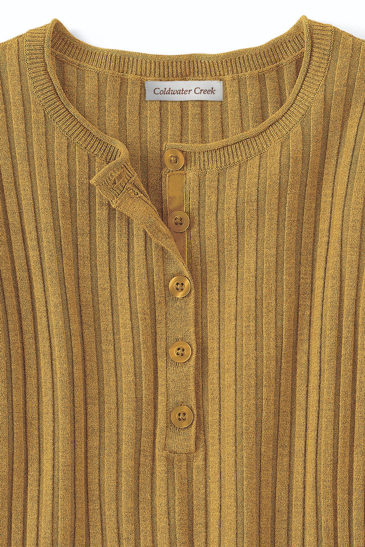 Ribbed Henley Sweater