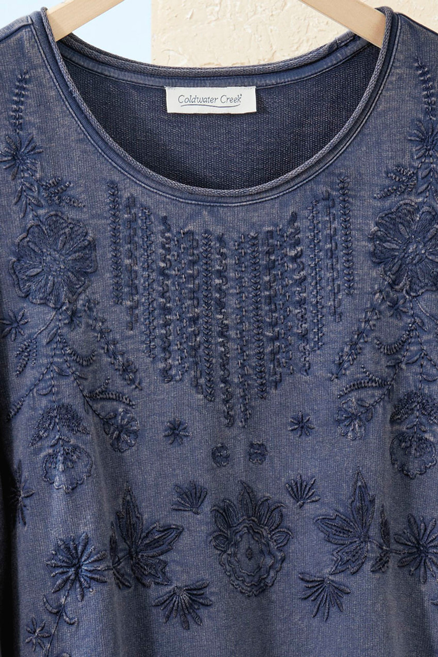 Embroidered French Terry Dress
