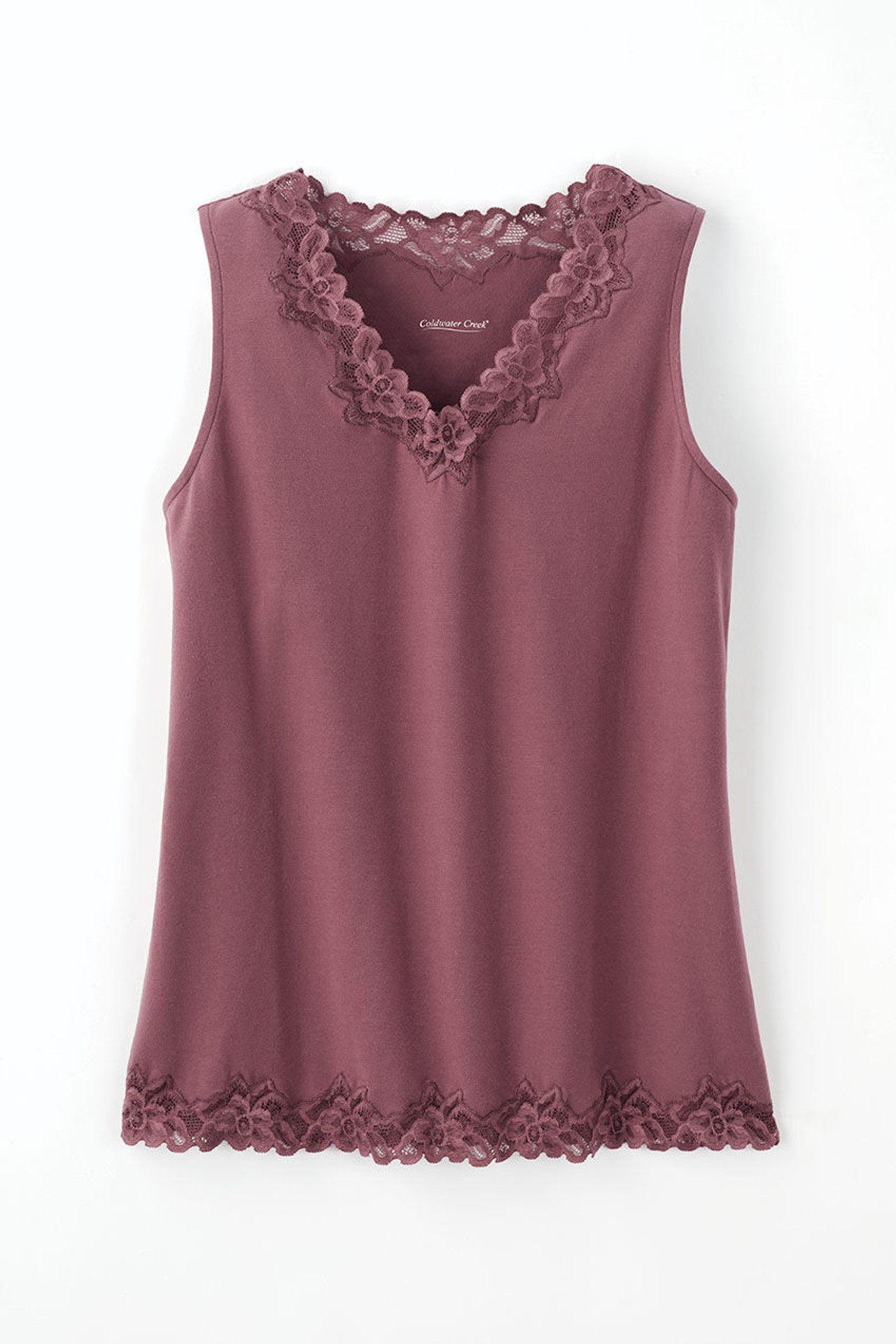 Longer Length Double Lace Tank