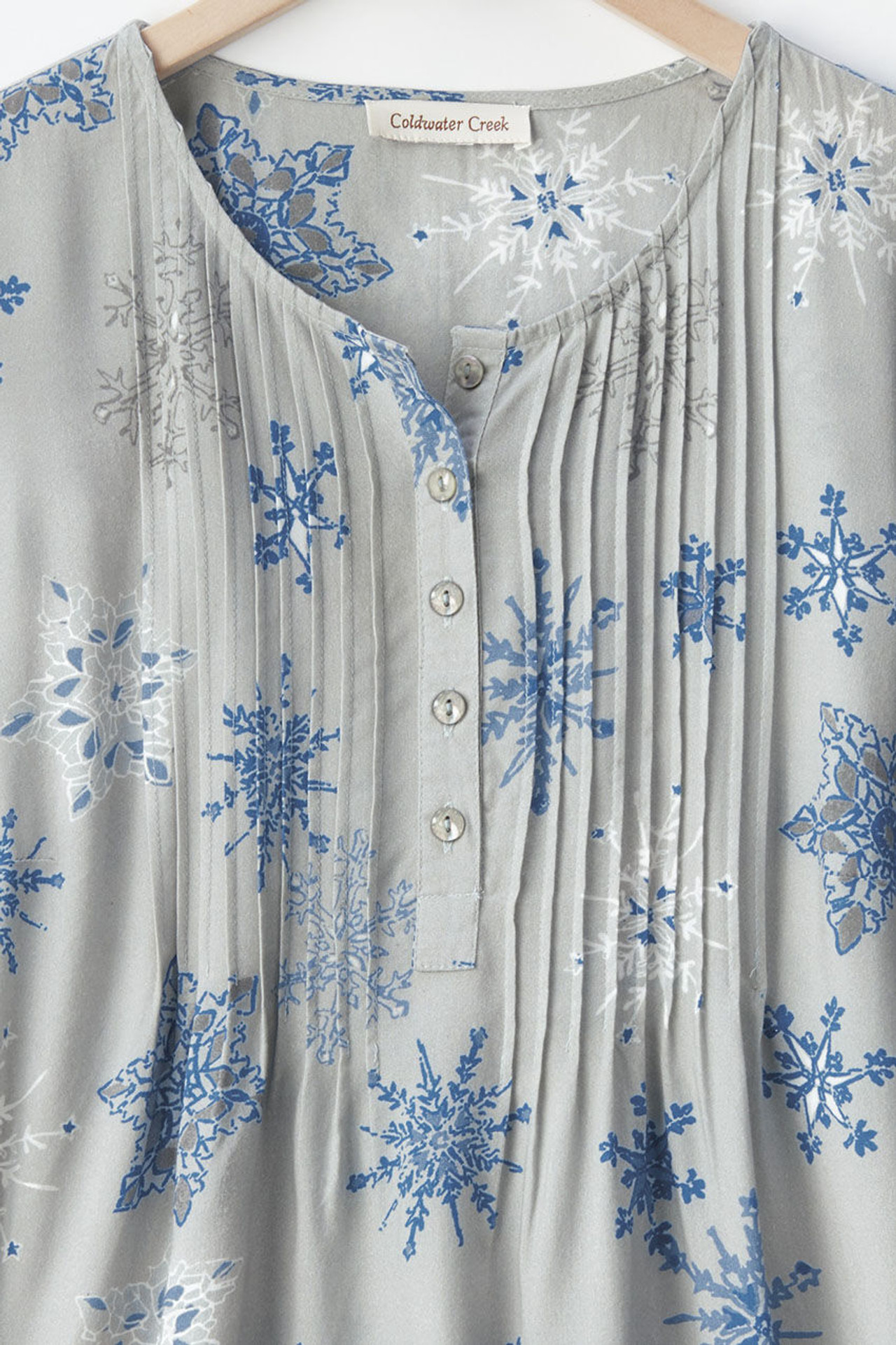 Swirling Snowflakes Top