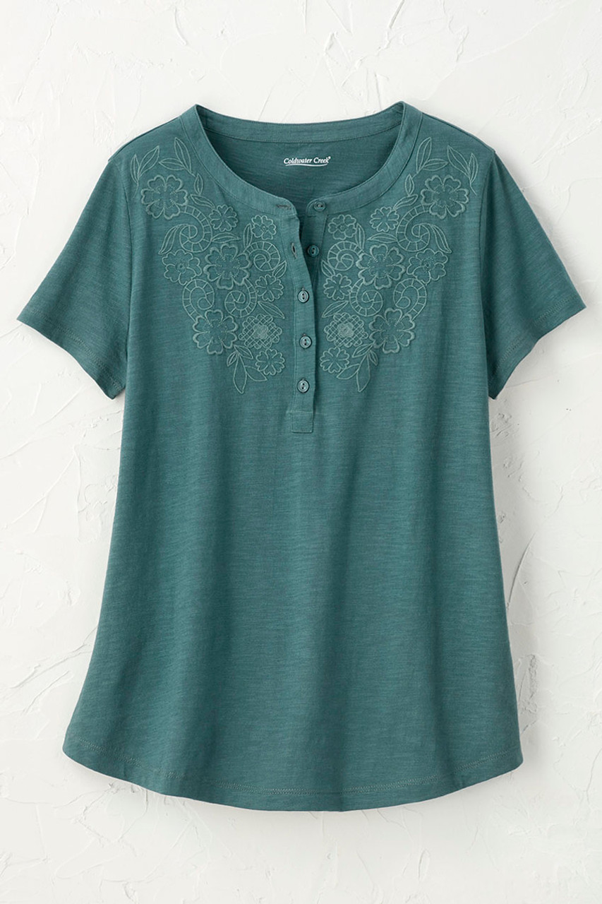 Open Mind Eyelet Henley