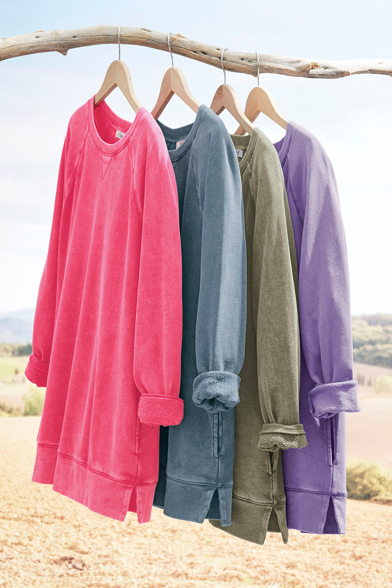 Colorwash Tunic Sweatshirt