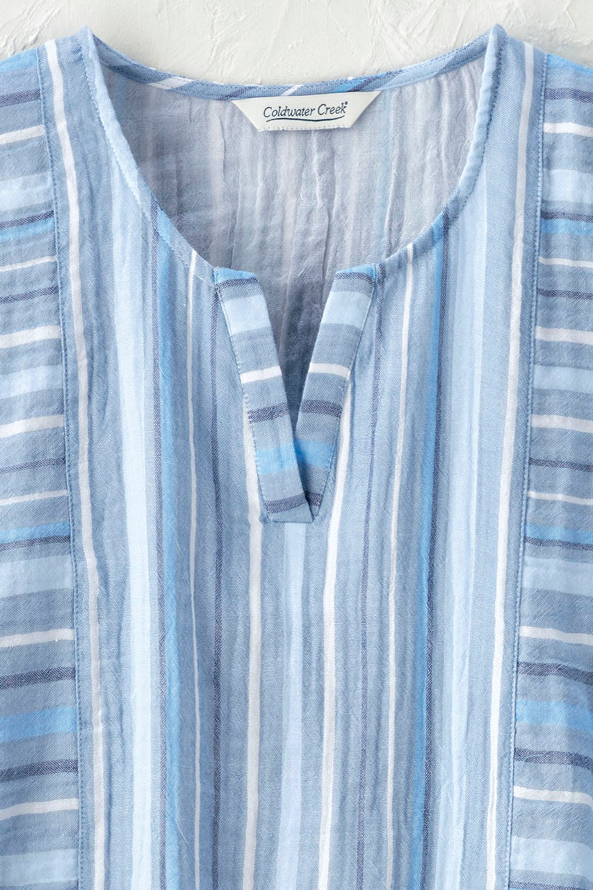 Artful Stripe Gauze Top