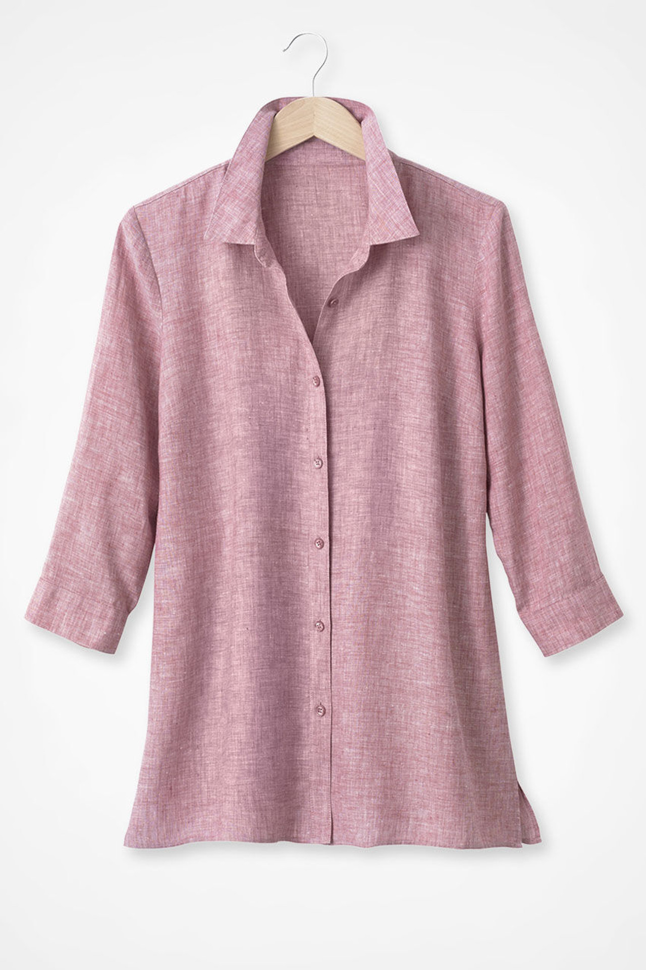 Easy-Care Linen Big Shirt