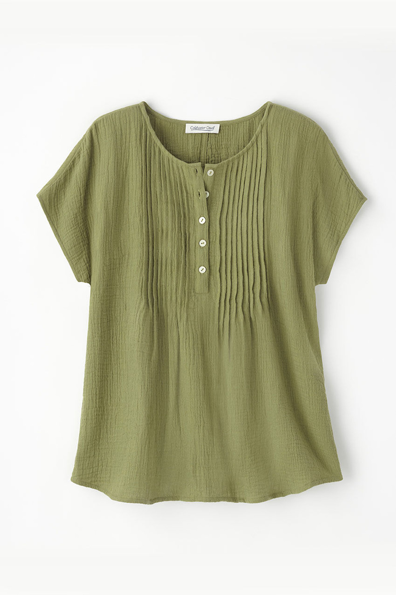 Summer Breeze Gauze Pintuck Top