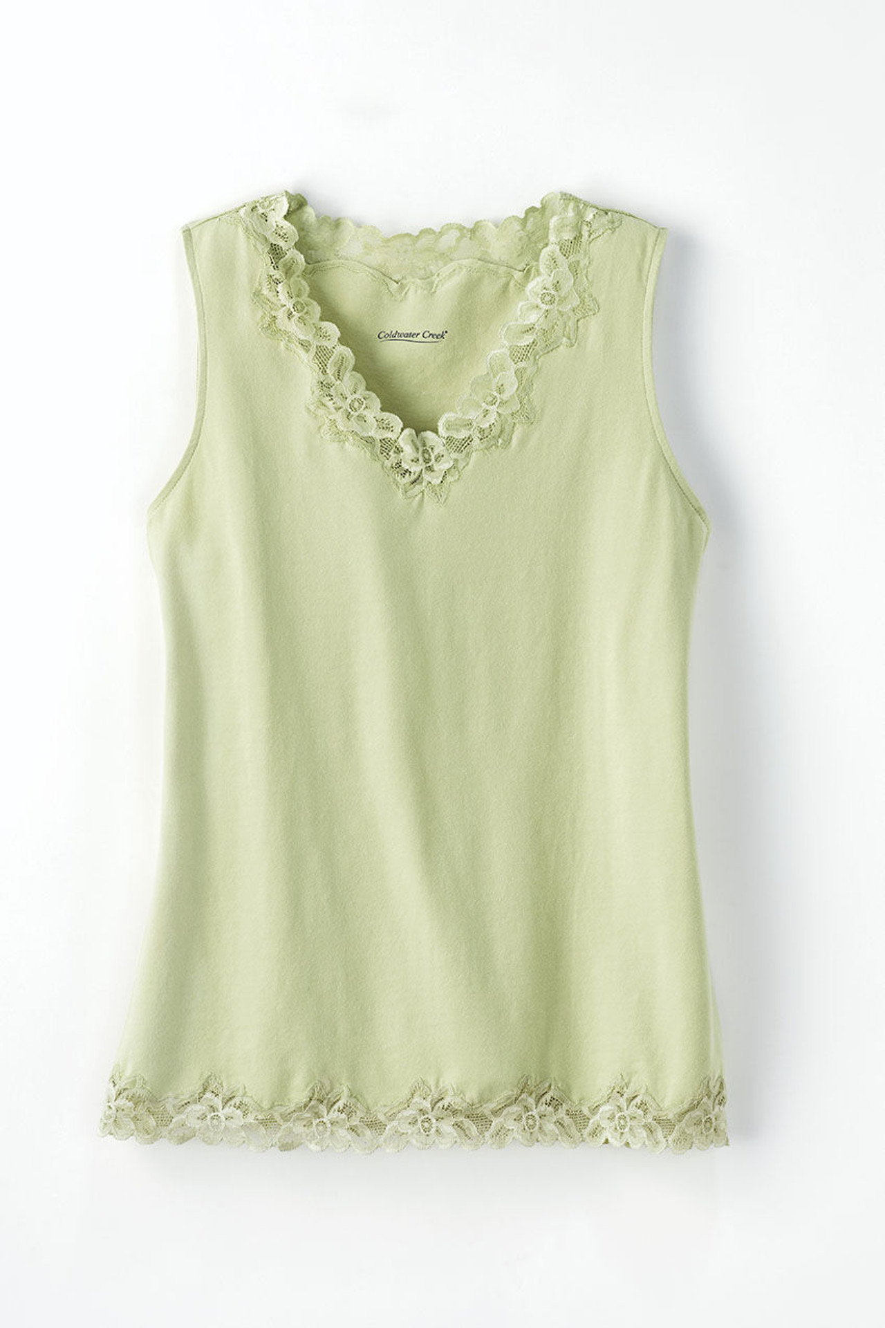Longer Length Double Lace Tank