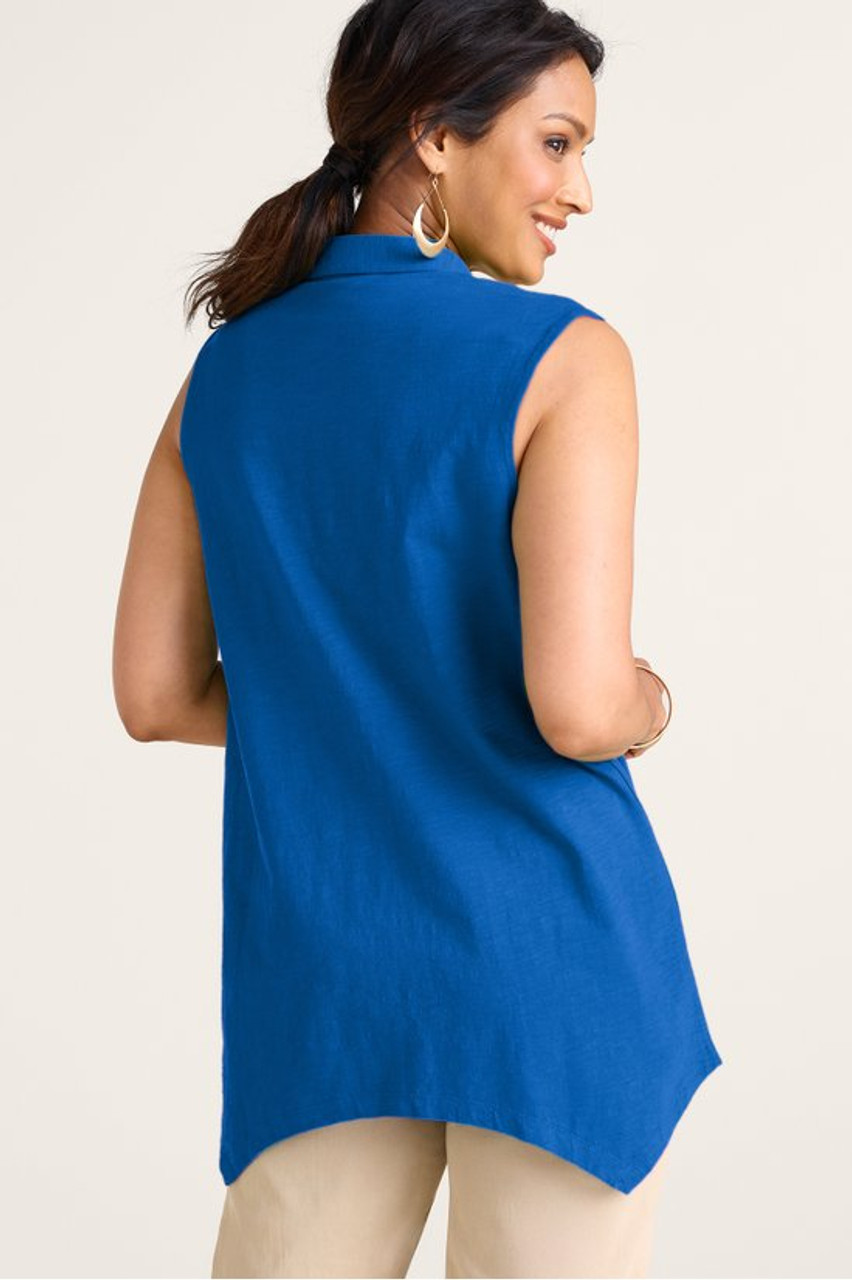 Danielle Button Sleeveless Tunic