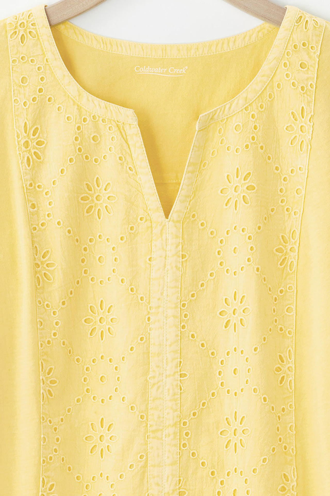 Eyelet Split-Neck Tunic