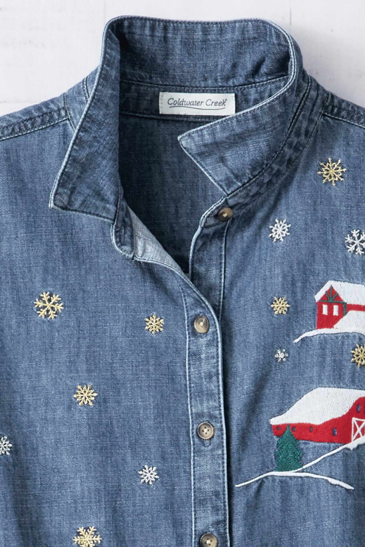Snow Place Like Home Denim Shirt