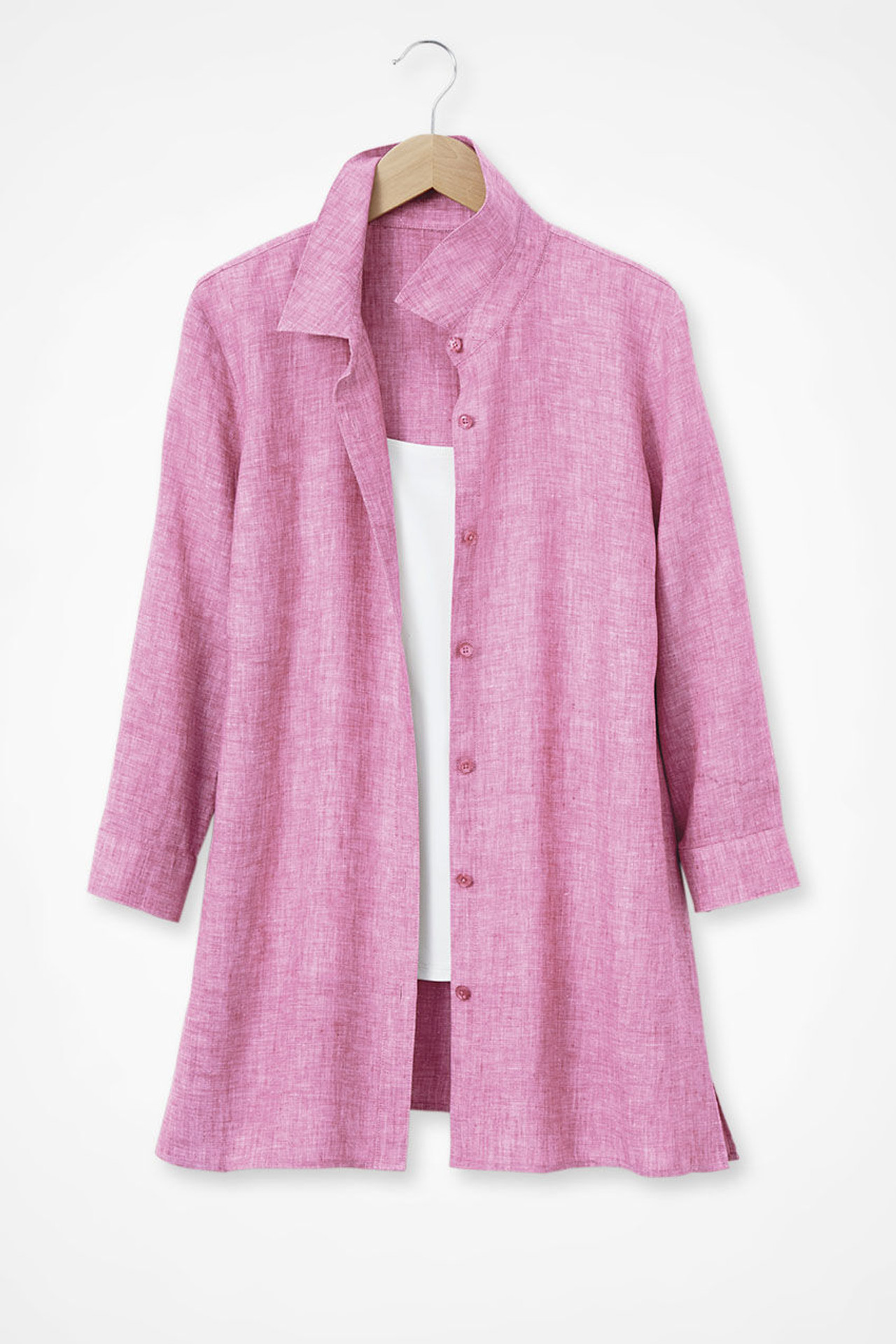 Easy-Care Linen Big Shirt