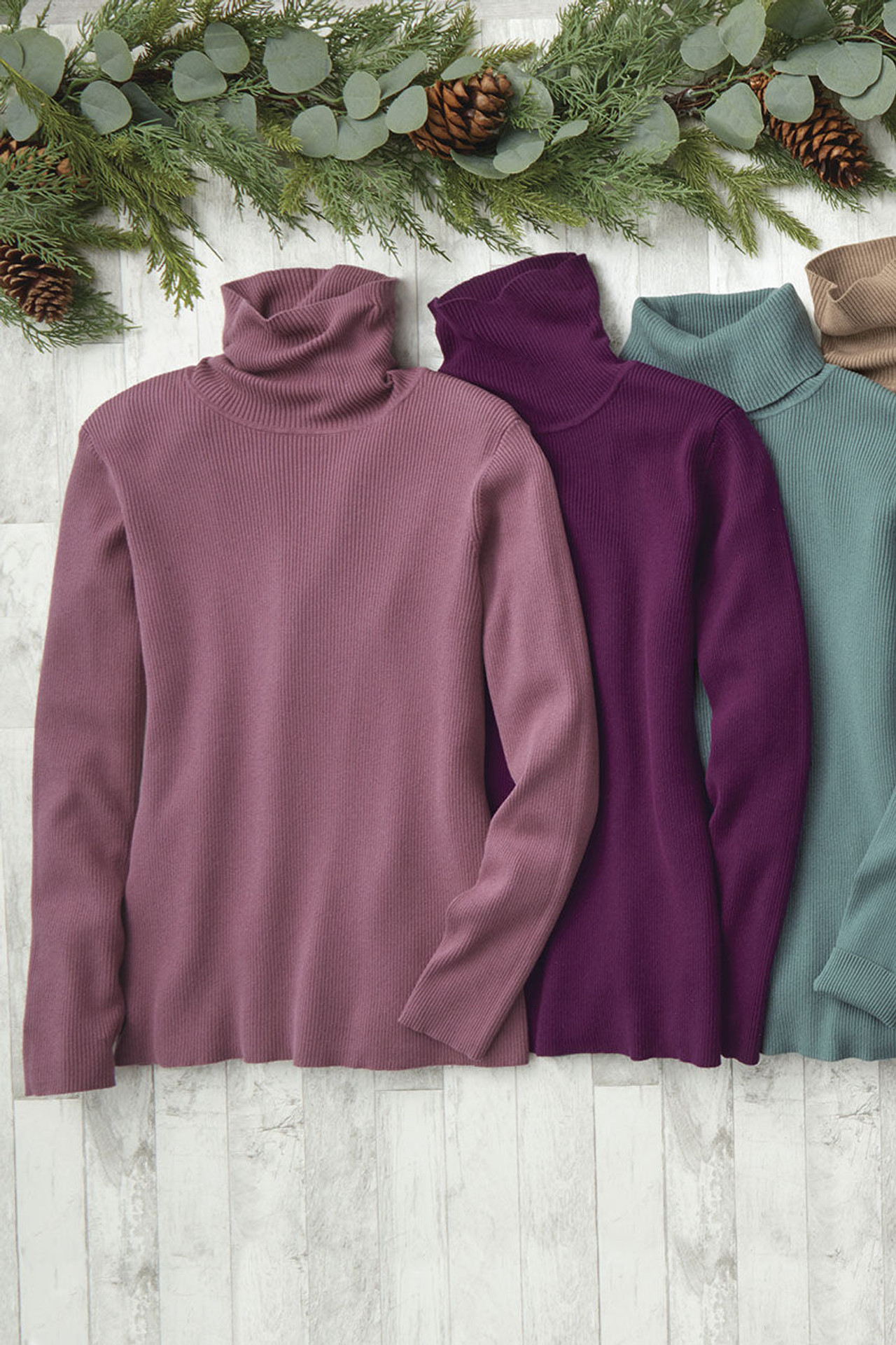 Ribbed Turtleneck Sweater