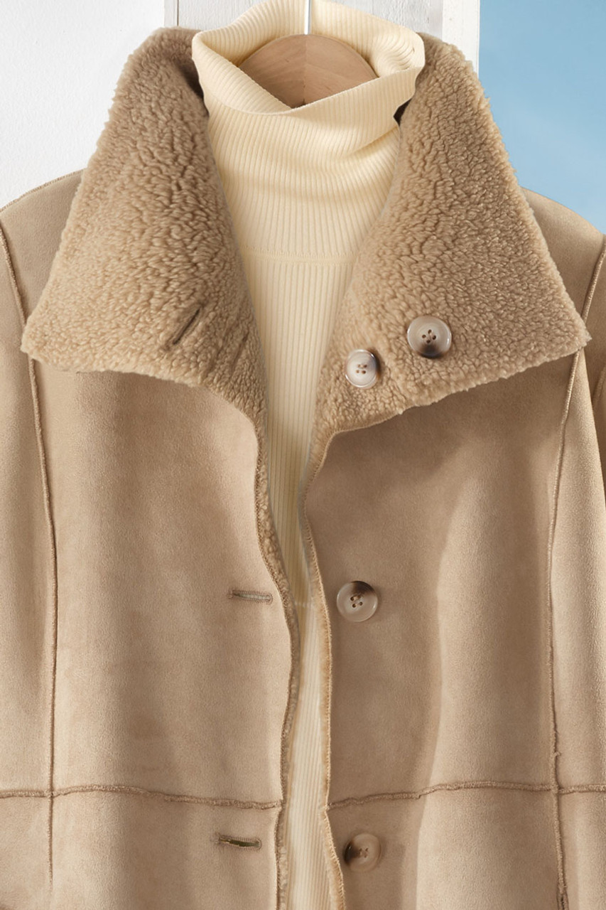 Reversible Faux Shearling Coat