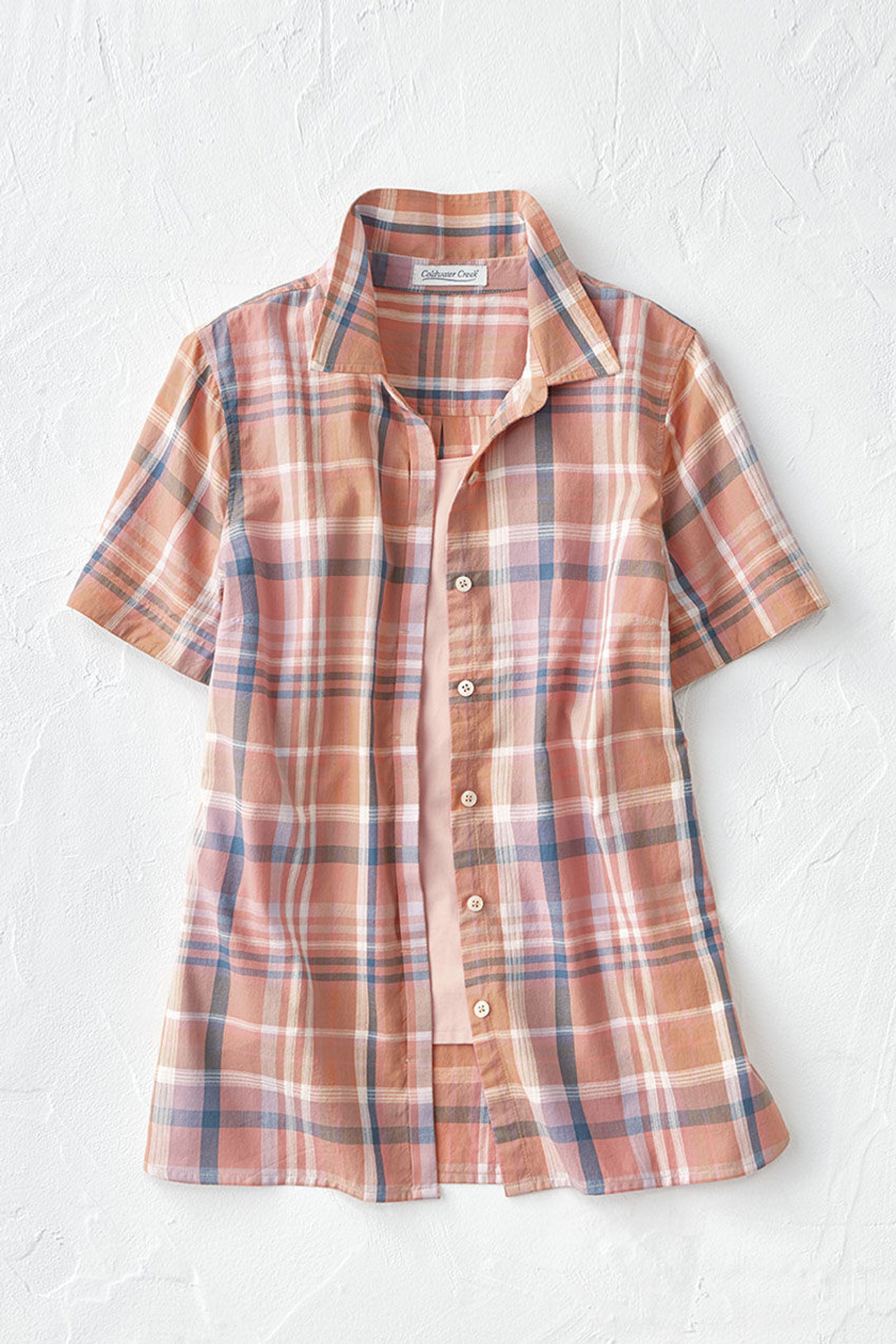 Madras Button-Front Shirt
