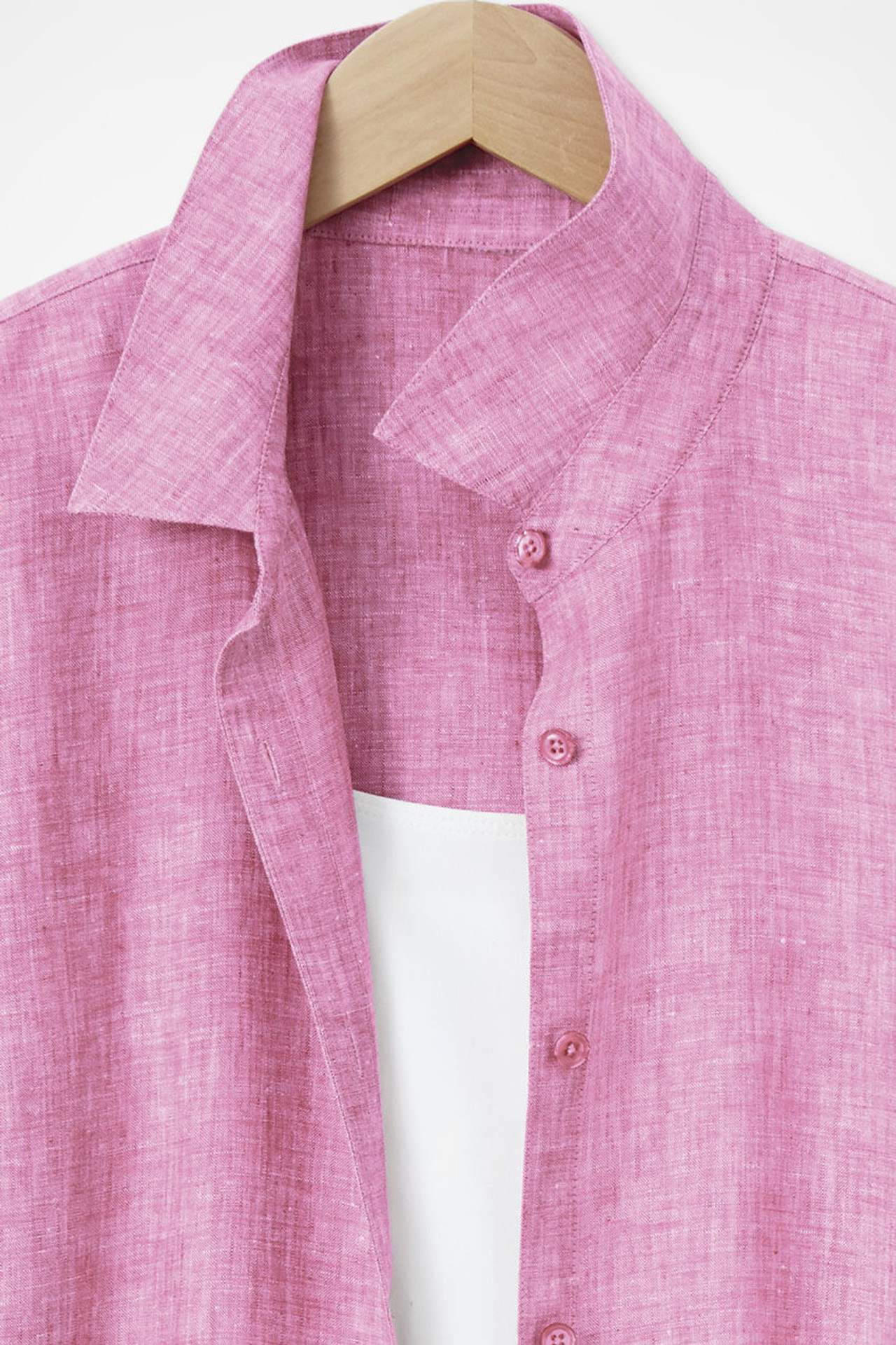Easy-Care Linen Big Shirt