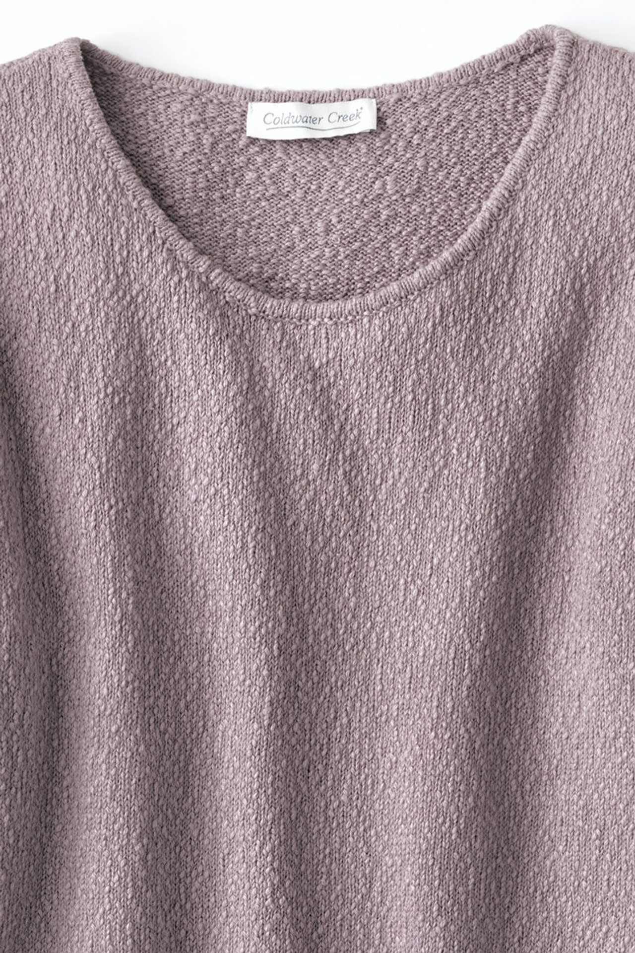 Cotton Slub Scoopneck Sweater