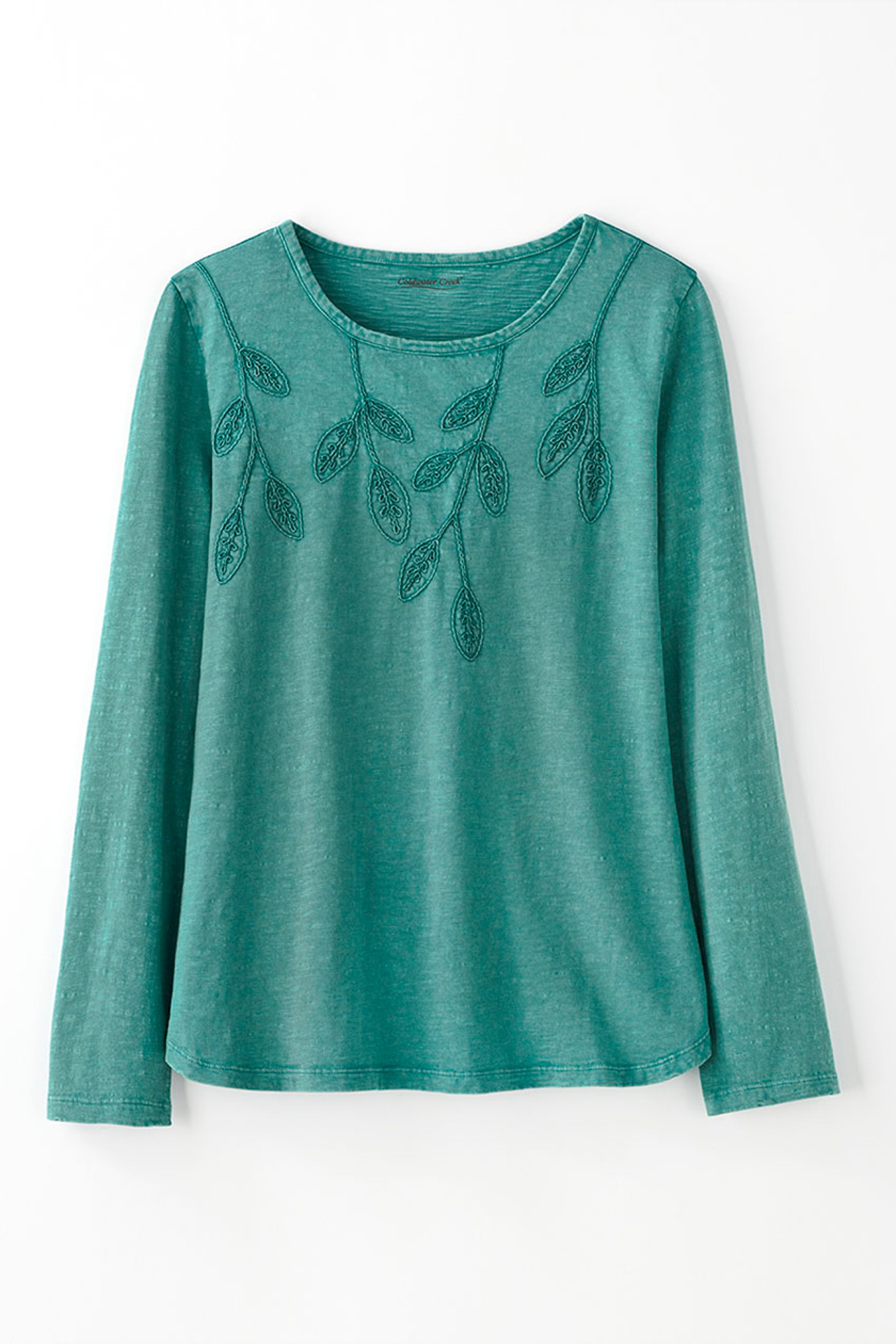 Leaf Embroidered Tee