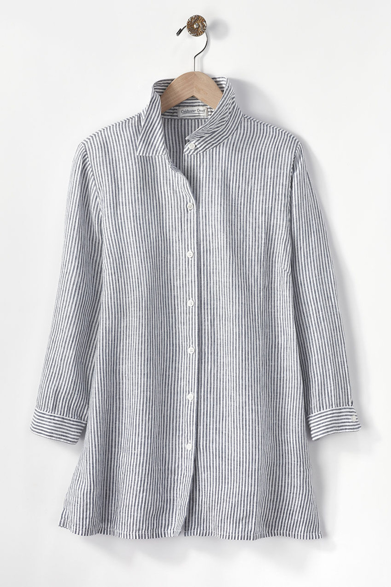 Casual Stripe Linen Big Shirt