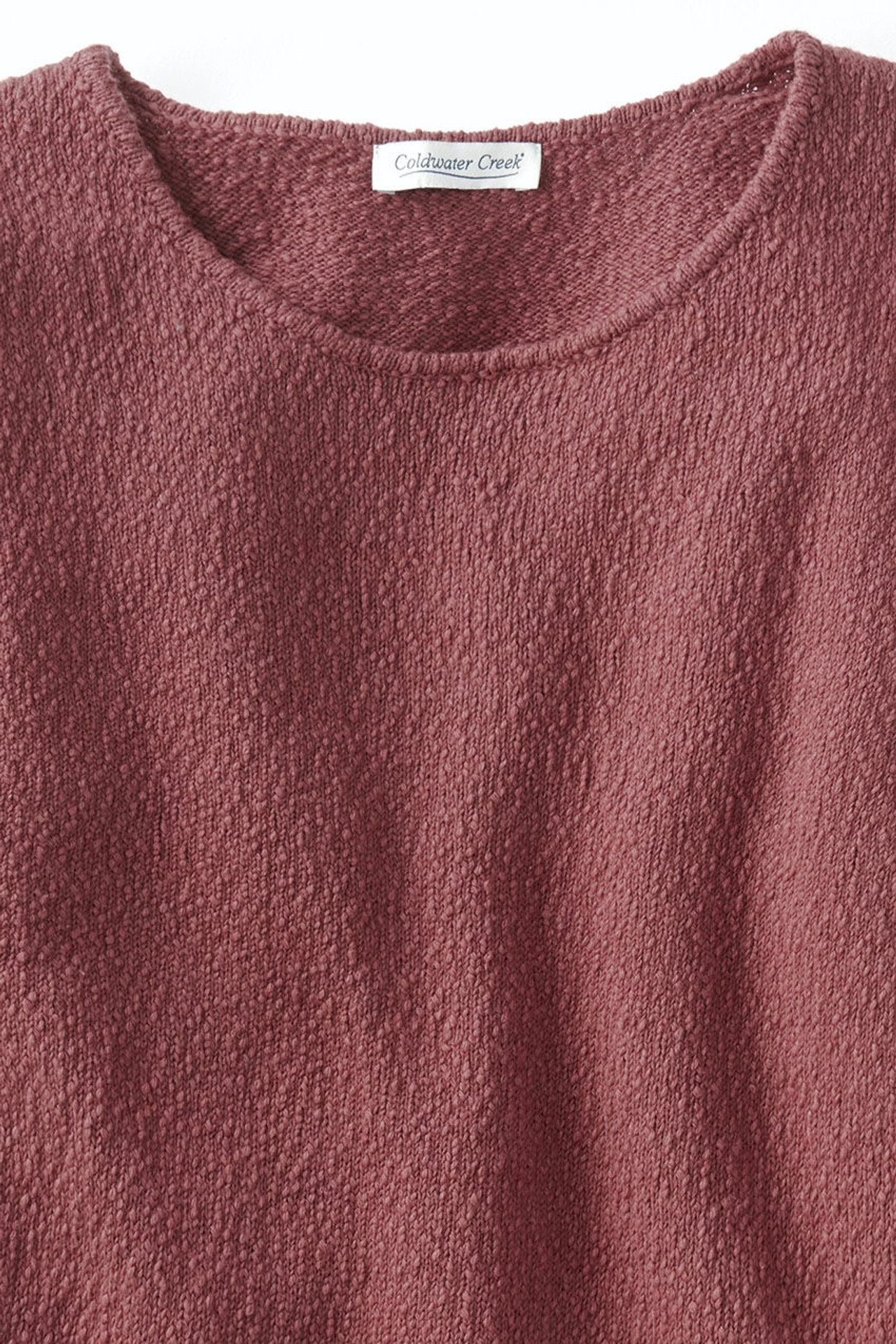 Cotton Slub Scoopneck Sweater