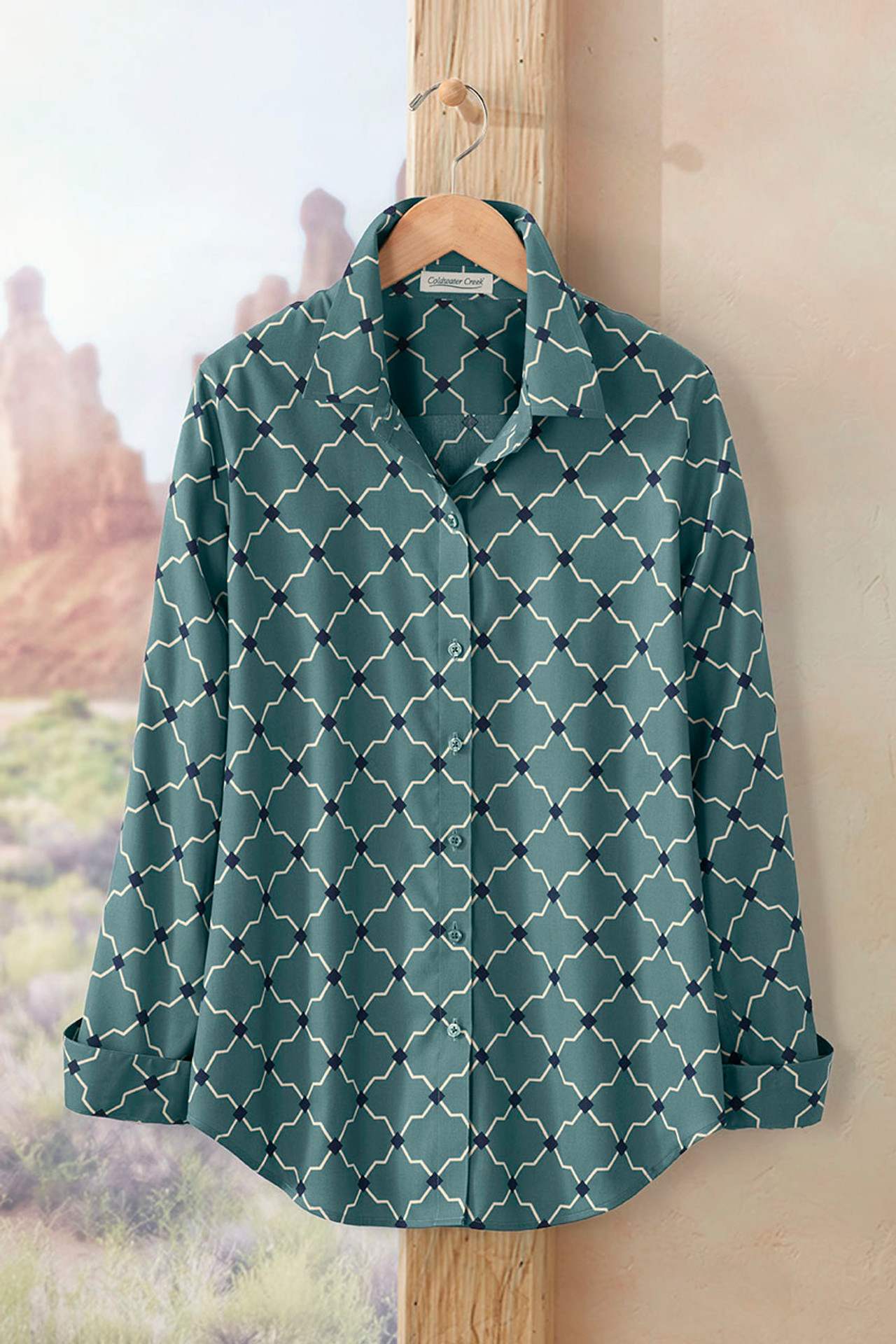 Timeless Trellis No Iron Shirt