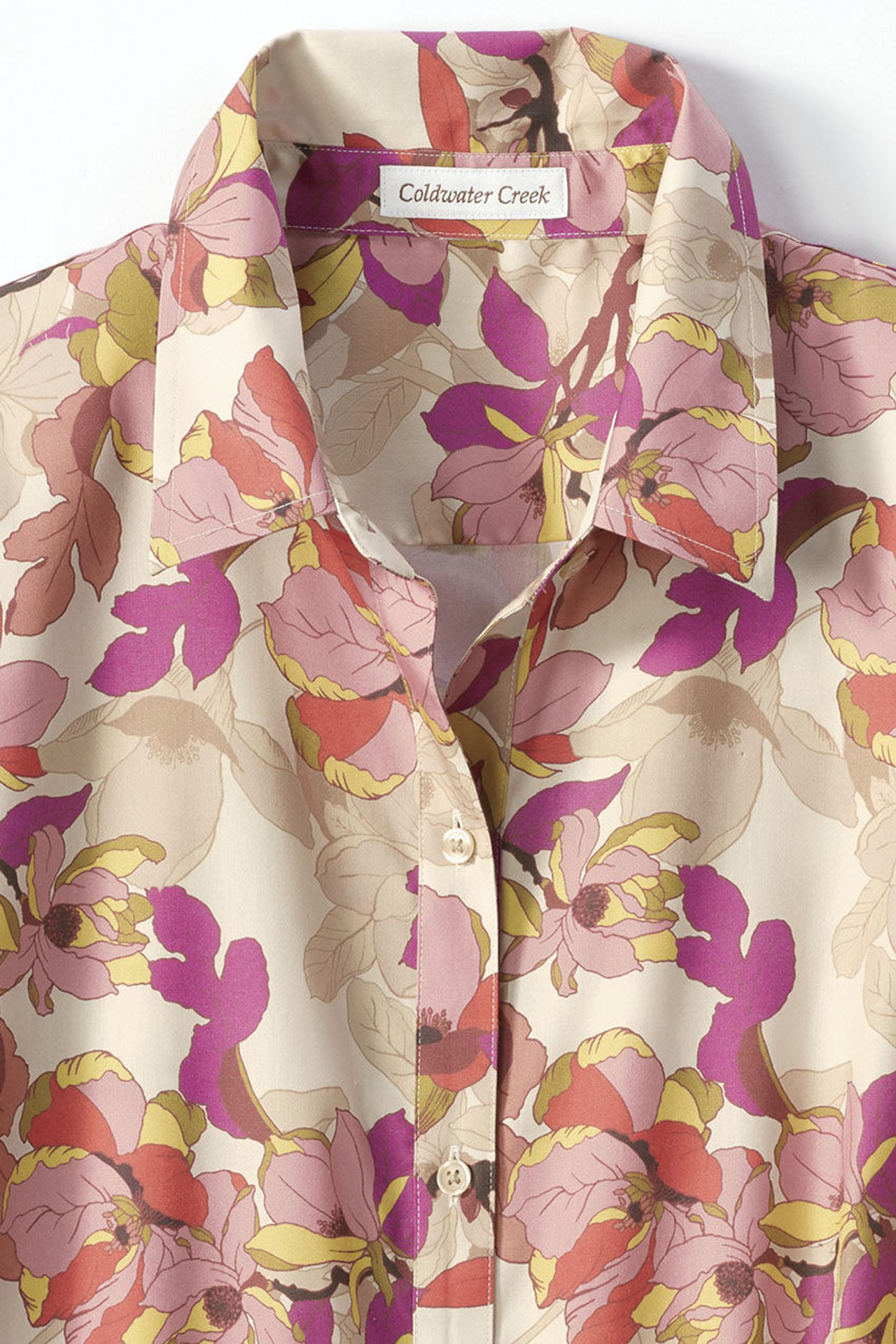 Painterly Floral No-Iron Shirt