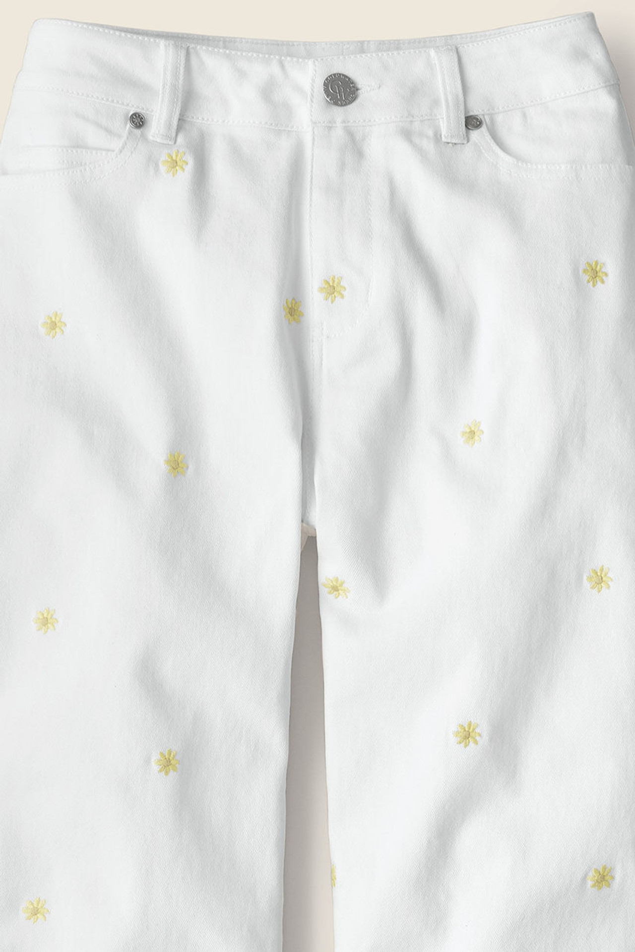 The Creek Embroidered Cropped Jeans