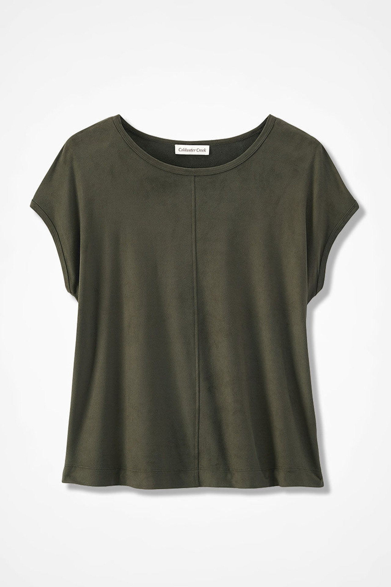 Suede-Touch Stretch Tee